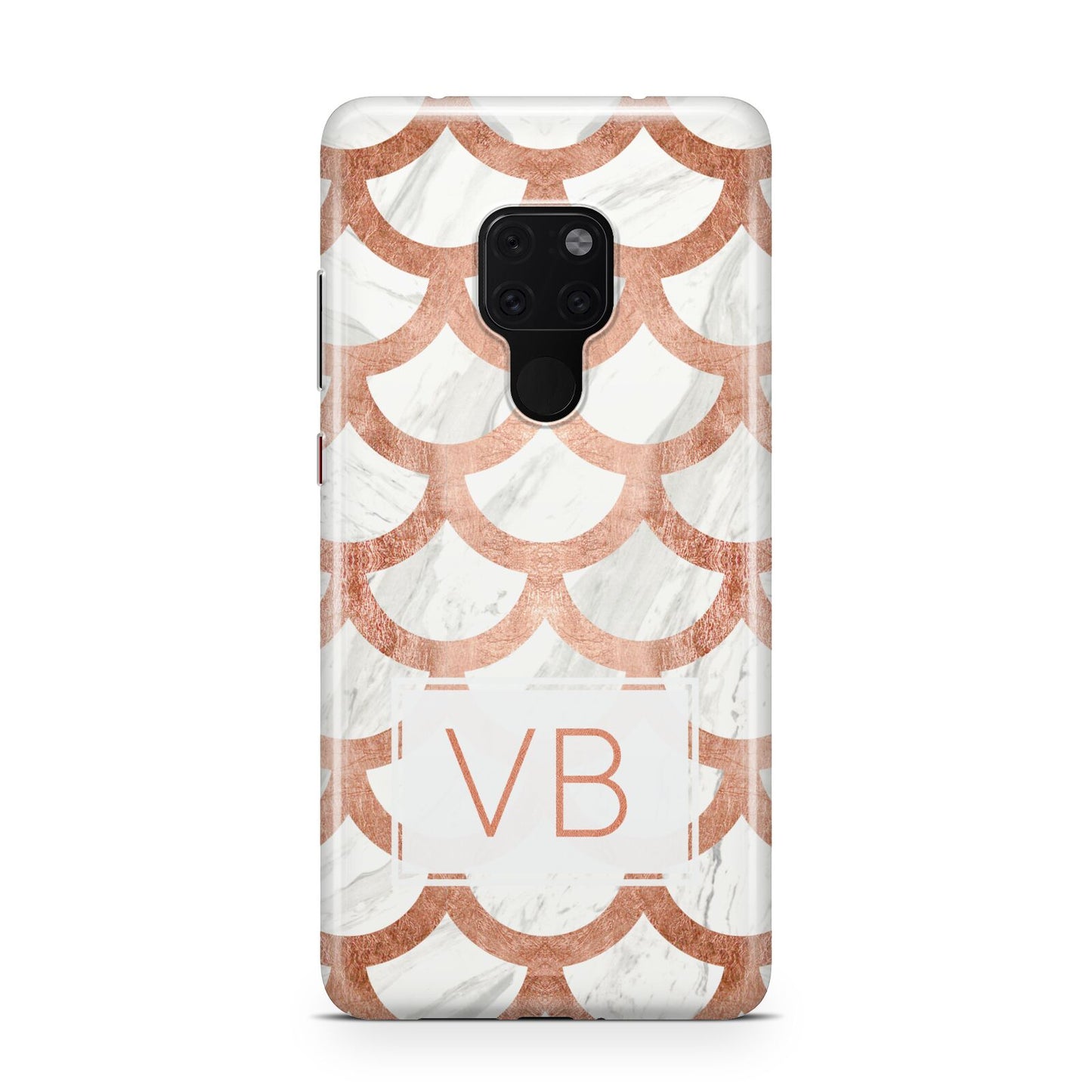Personalised Marble Initials Scales Huawei Mate 20 Phone Case