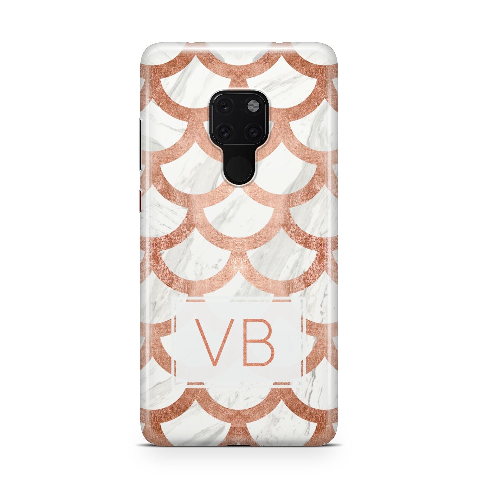 Personalised Marble Initials Scales Huawei Mate 20 Phone Case