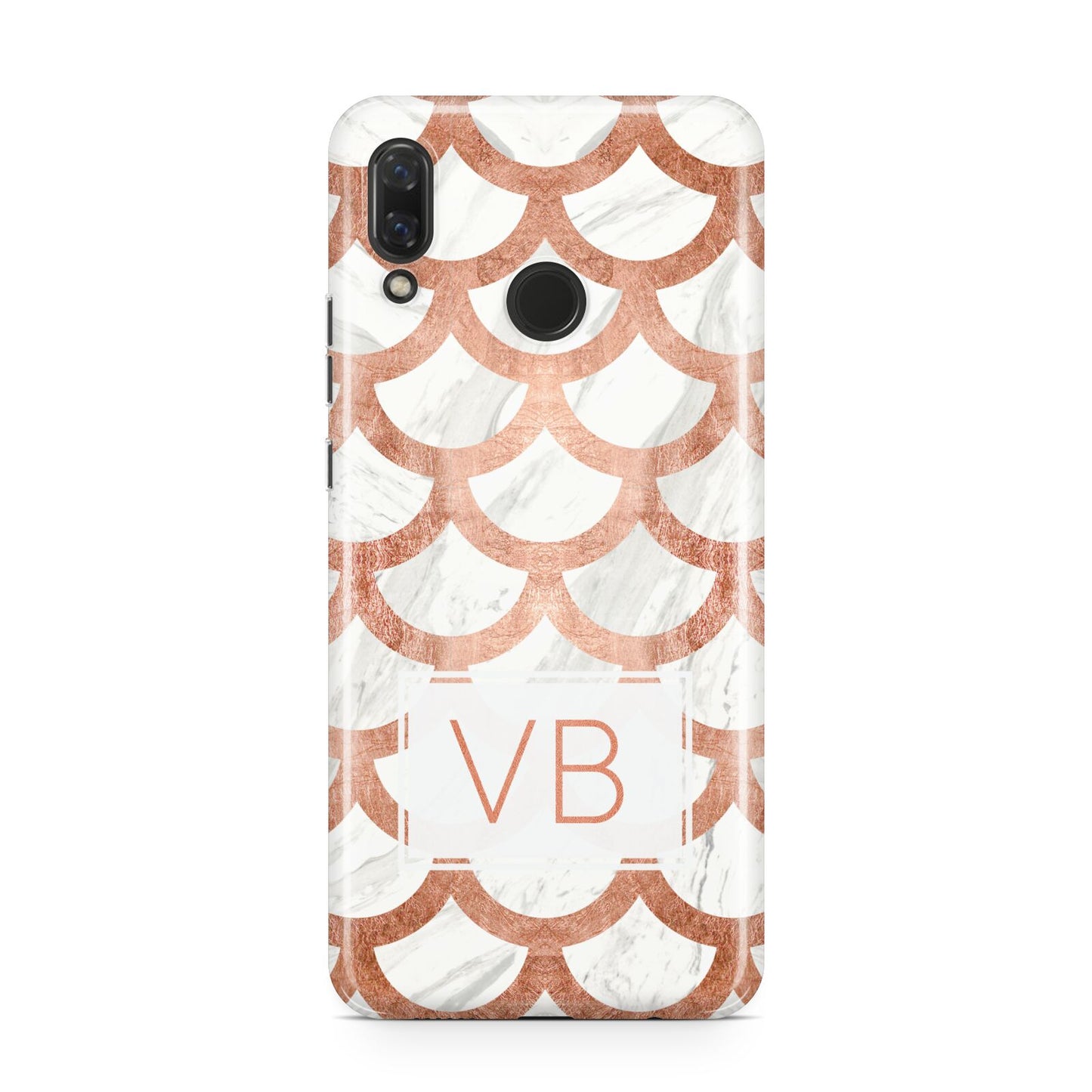 Personalised Marble Initials Scales Huawei Nova 3 Phone Case