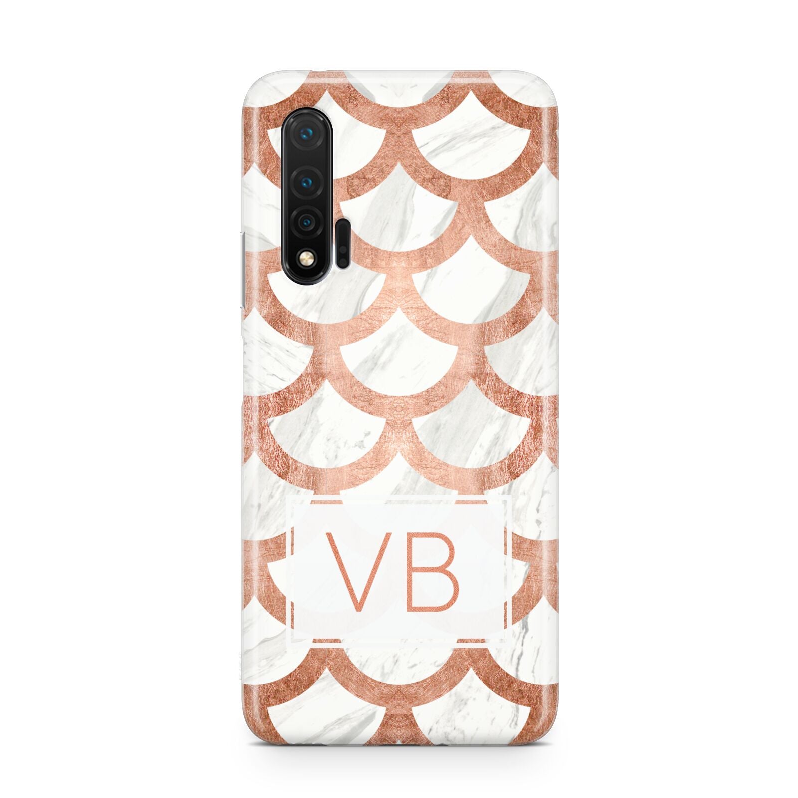 Personalised Marble Initials Scales Huawei Nova 6 Phone Case