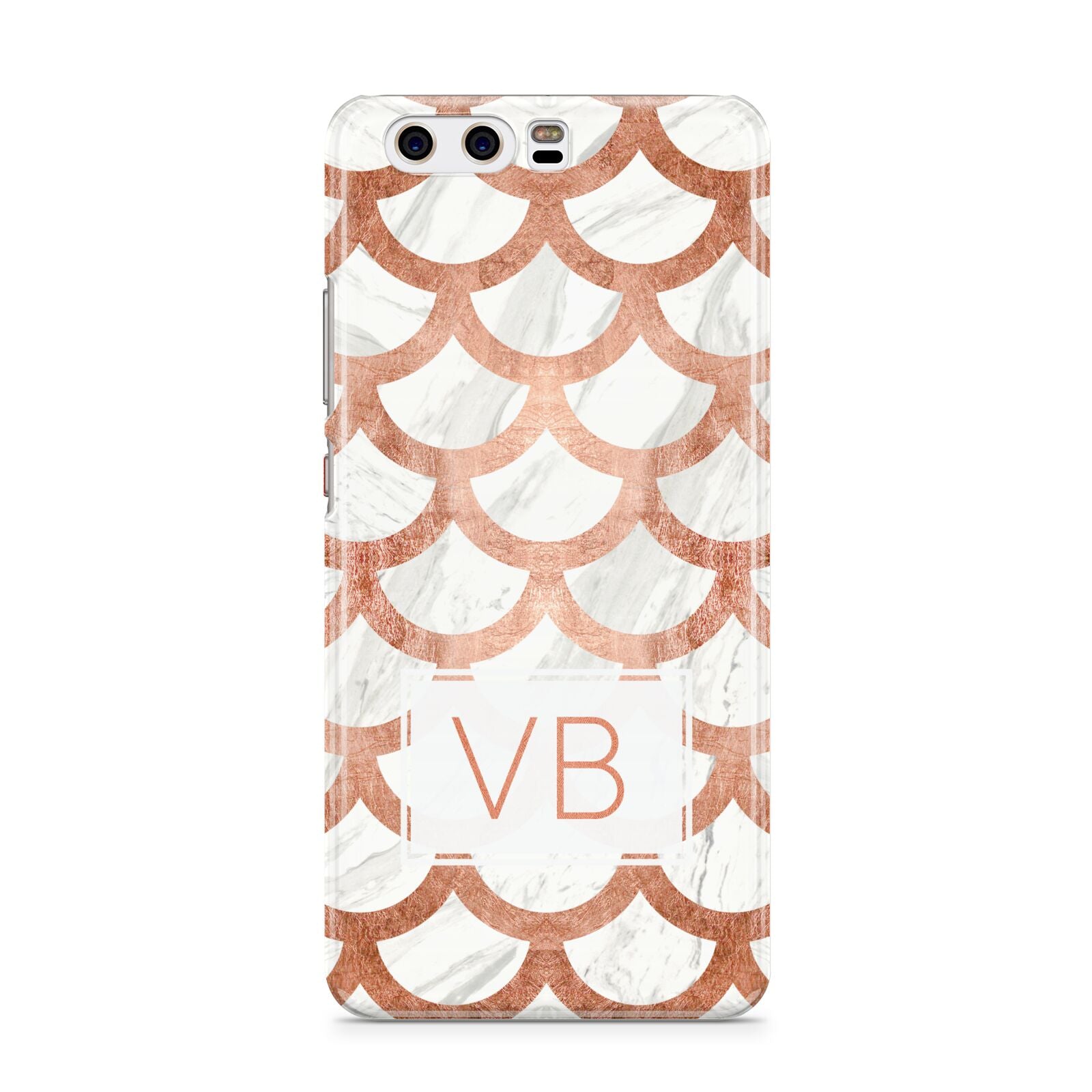 Personalised Marble Initials Scales Huawei P10 Phone Case