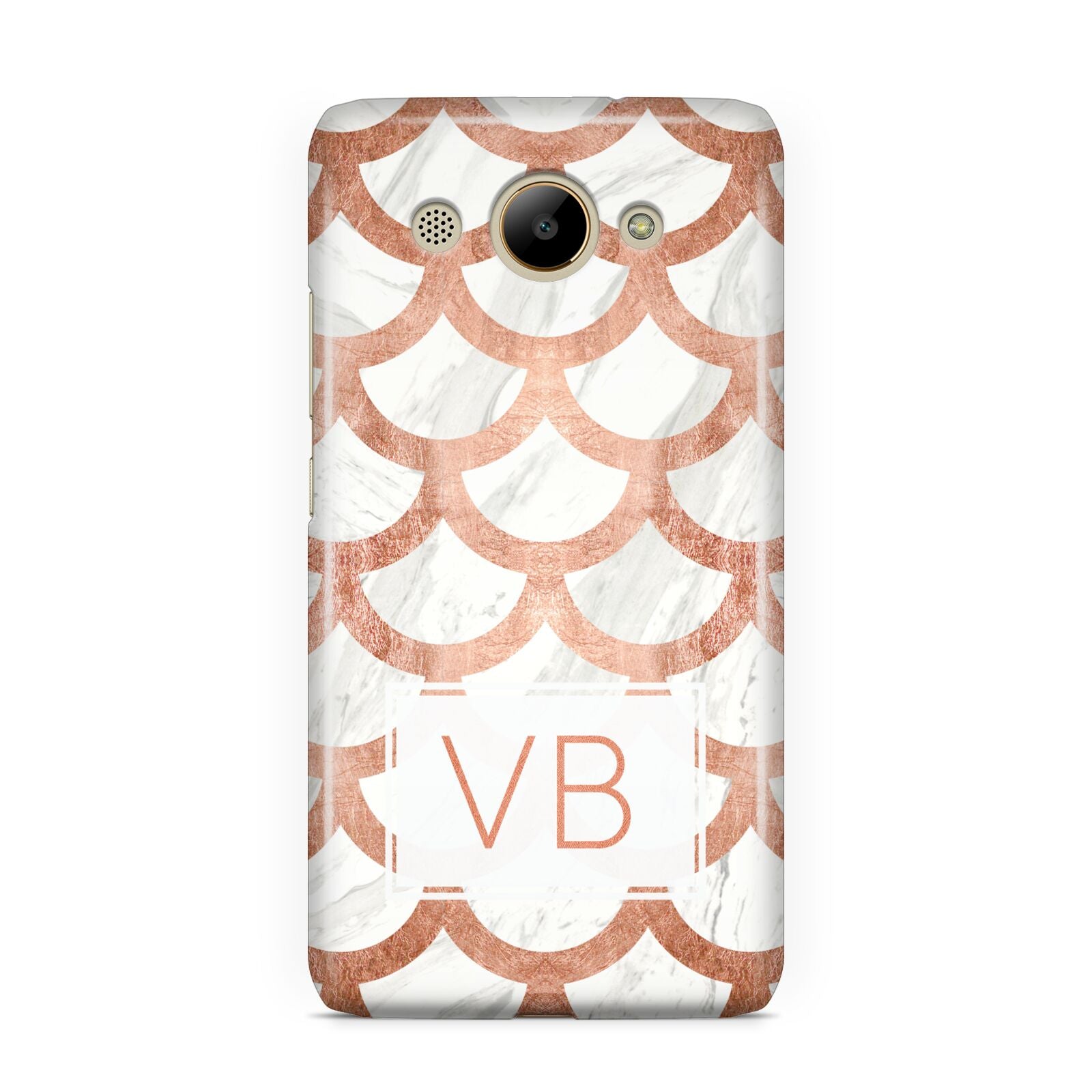 Personalised Marble Initials Scales Huawei Y3 2017