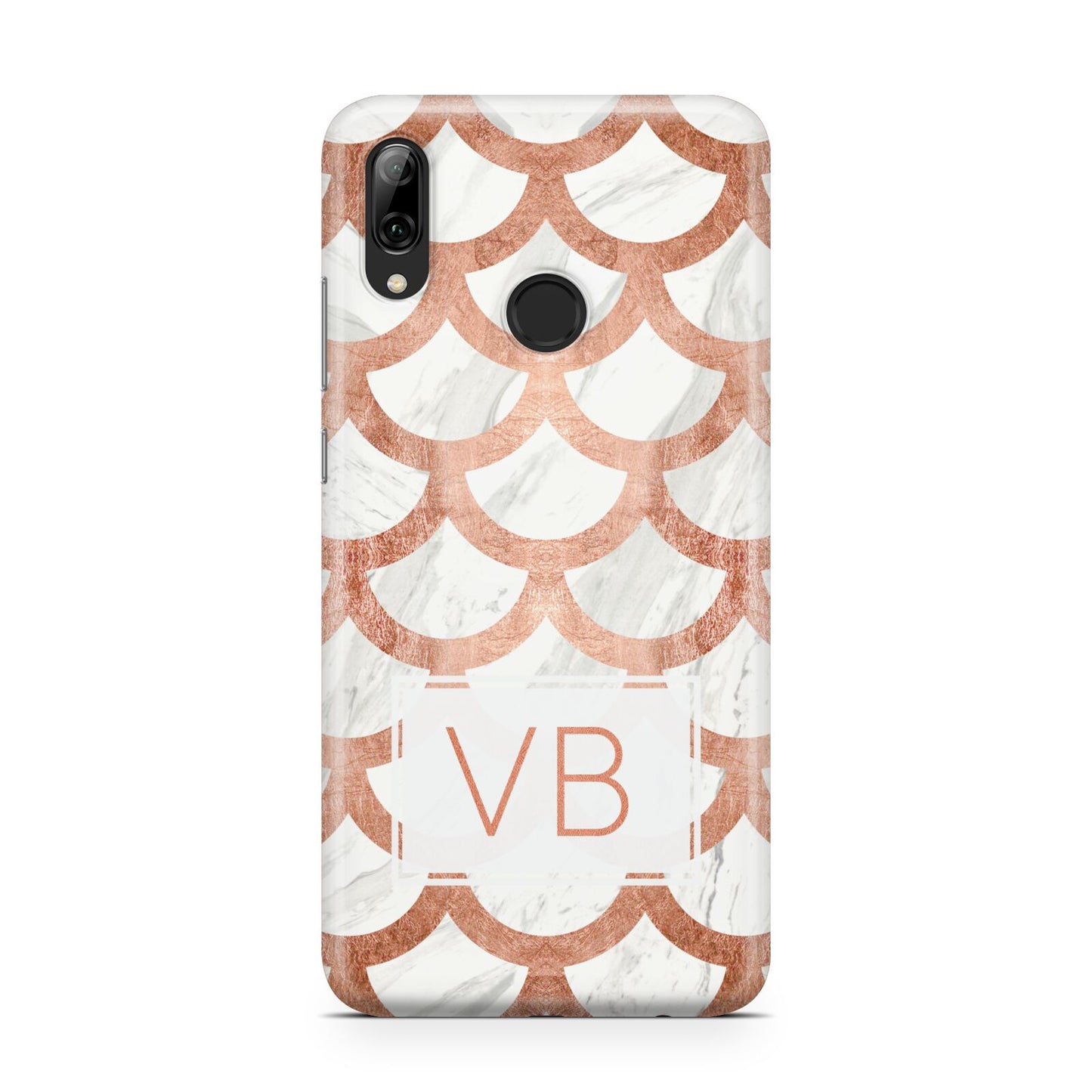 Personalised Marble Initials Scales Huawei Y7 2019