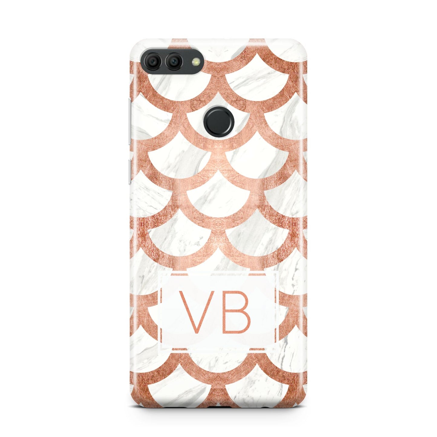 Personalised Marble Initials Scales Huawei Y9 2018