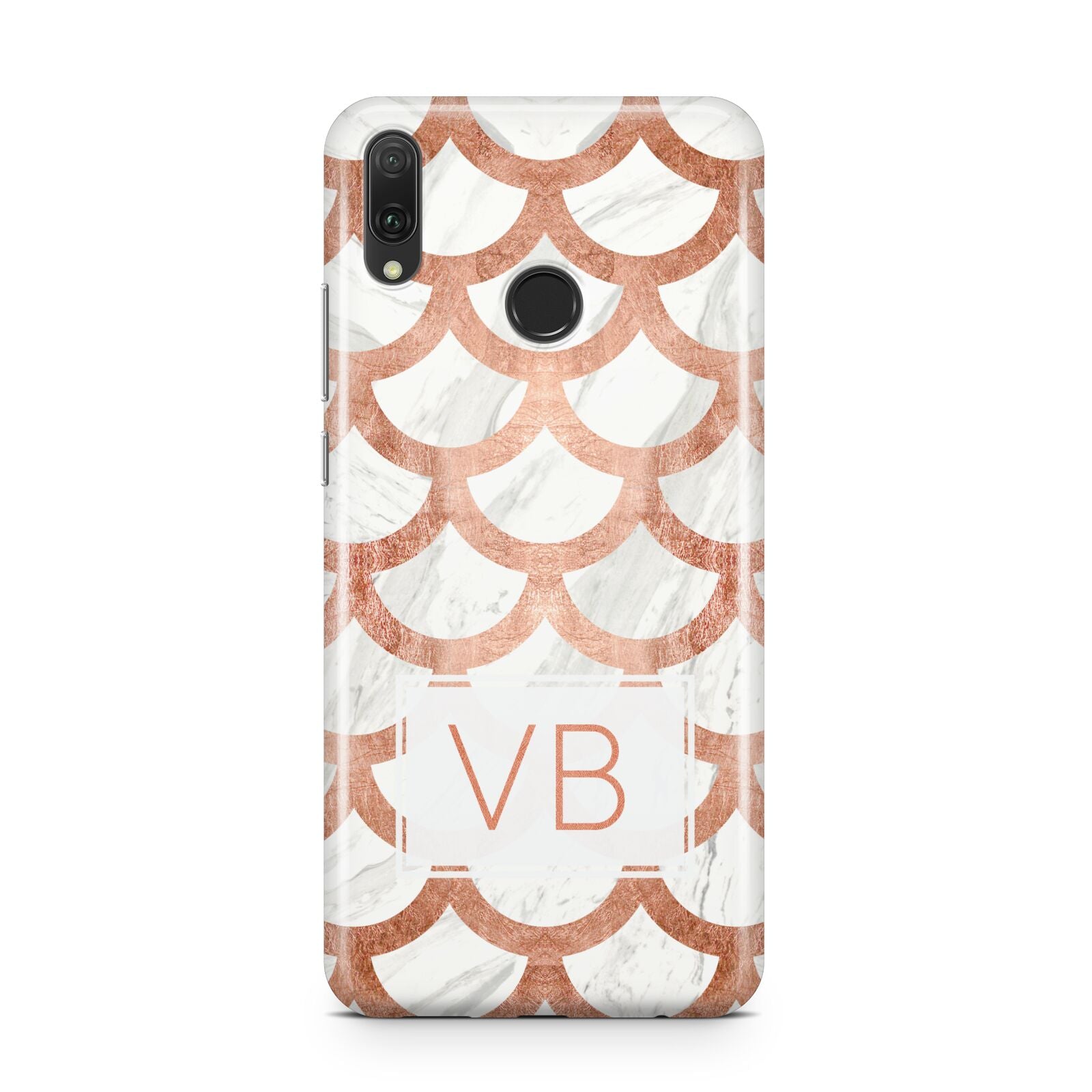 Personalised Marble Initials Scales Huawei Y9 2019