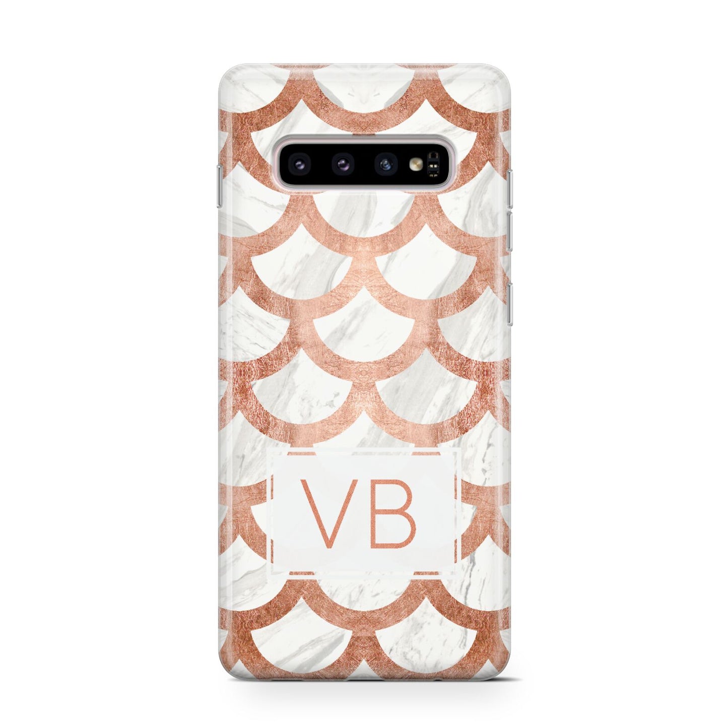 Personalised Marble Initials Scales Protective Samsung Galaxy Case