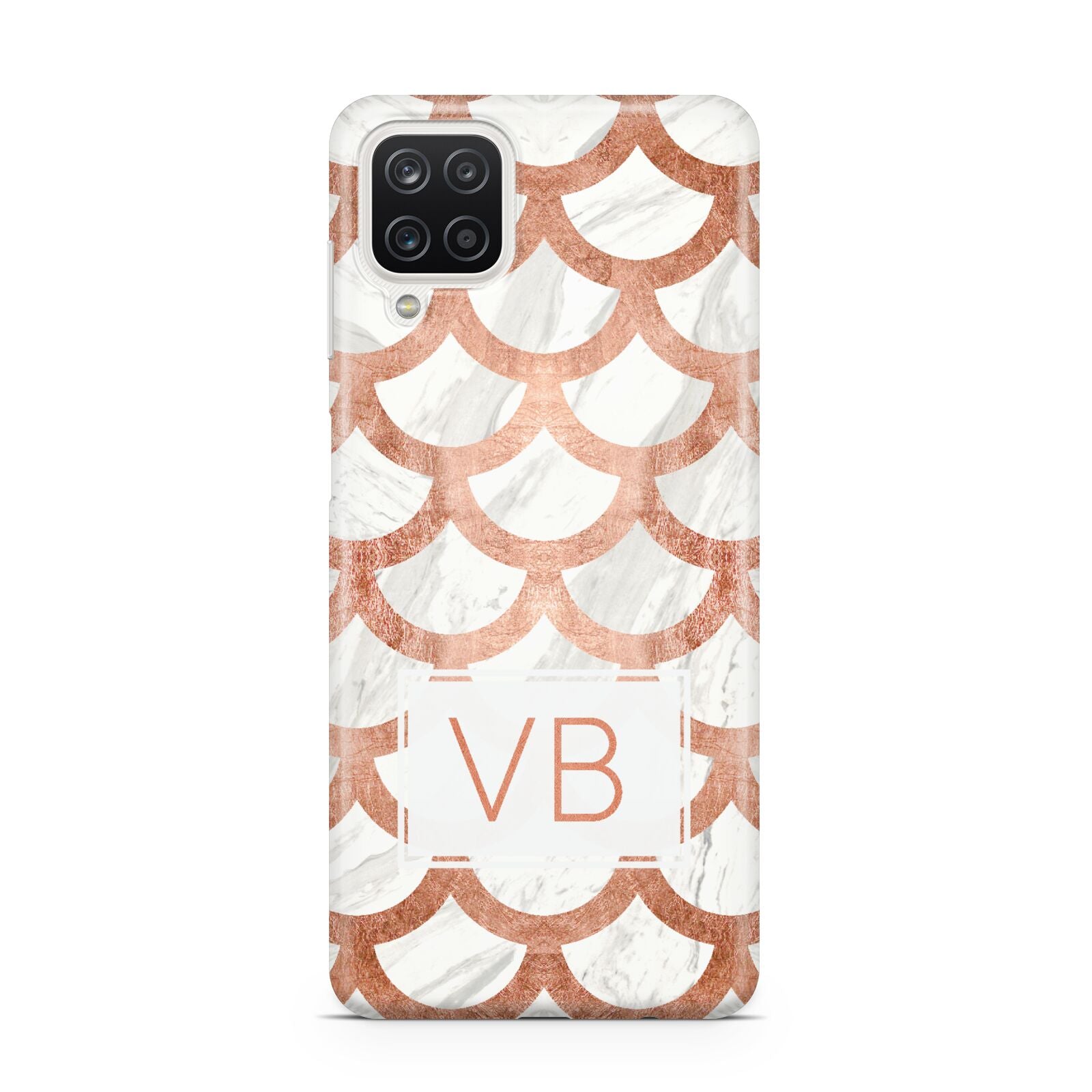 Personalised Marble Initials Scales Samsung A12 Case