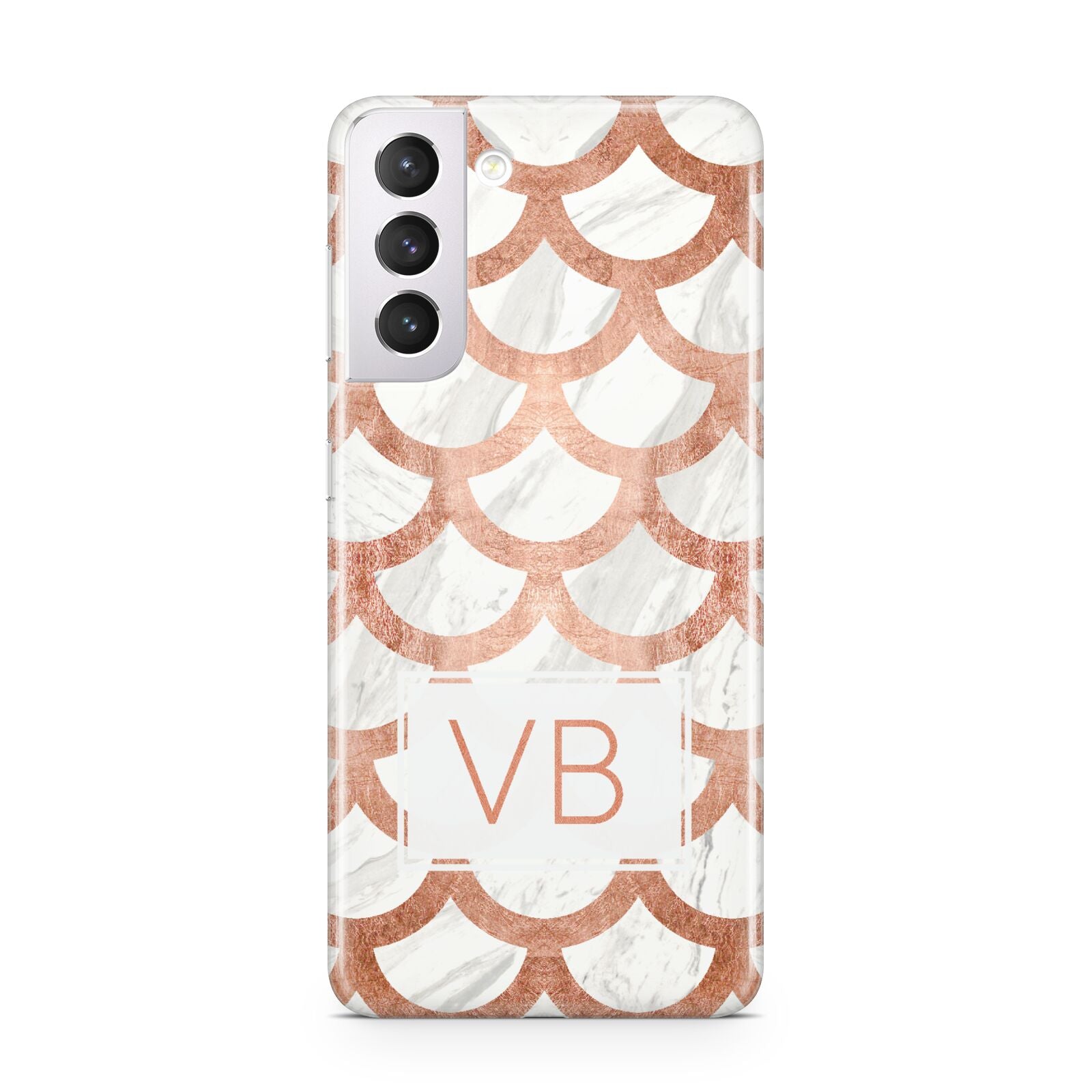Personalised Marble Initials Scales Samsung S21 Case