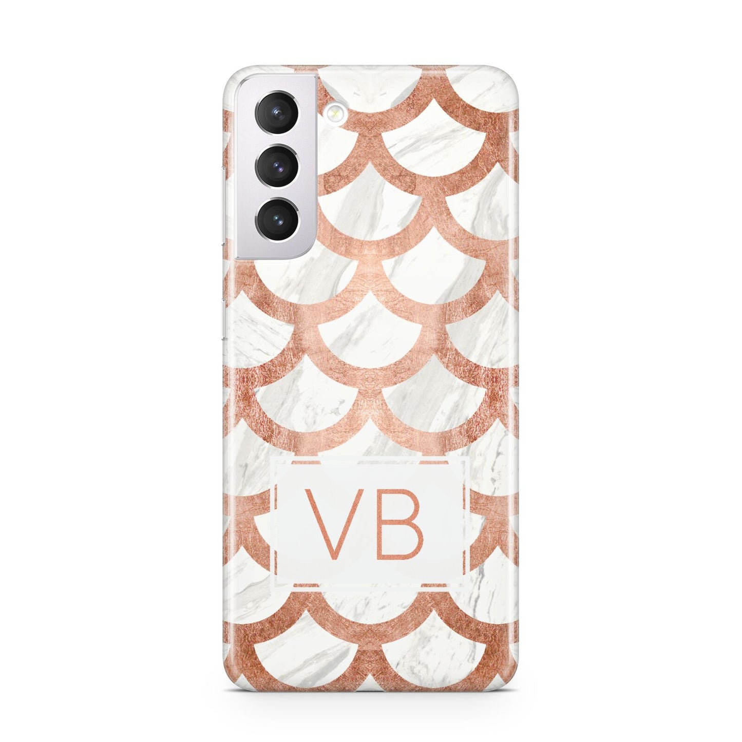 Personalised Marble Initials Scales Samsung S21 Case