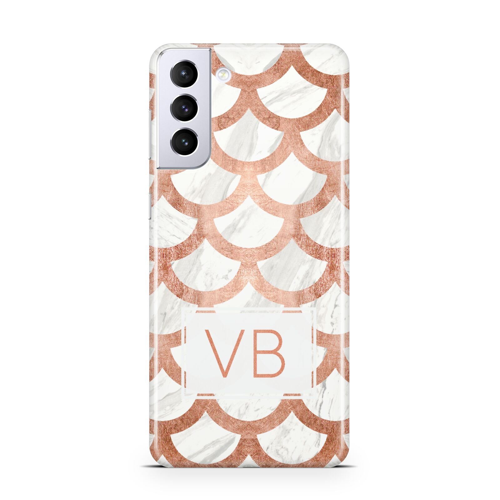 Personalised Marble Initials Scales Samsung S21 Plus Case