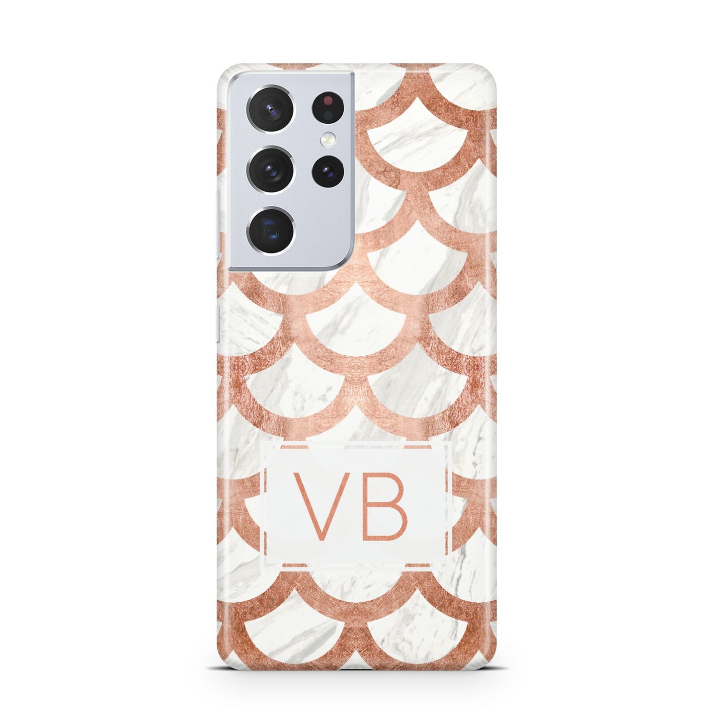 Personalised Marble Initials Scales Samsung S21 Ultra Case