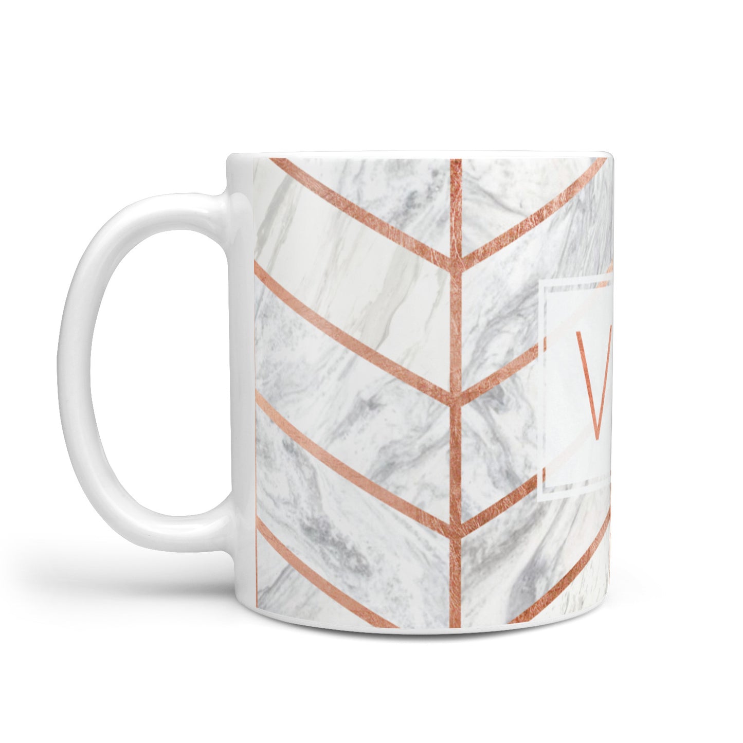 Personalised Marble Initials Shapes 10oz Mug Alternative Image 1