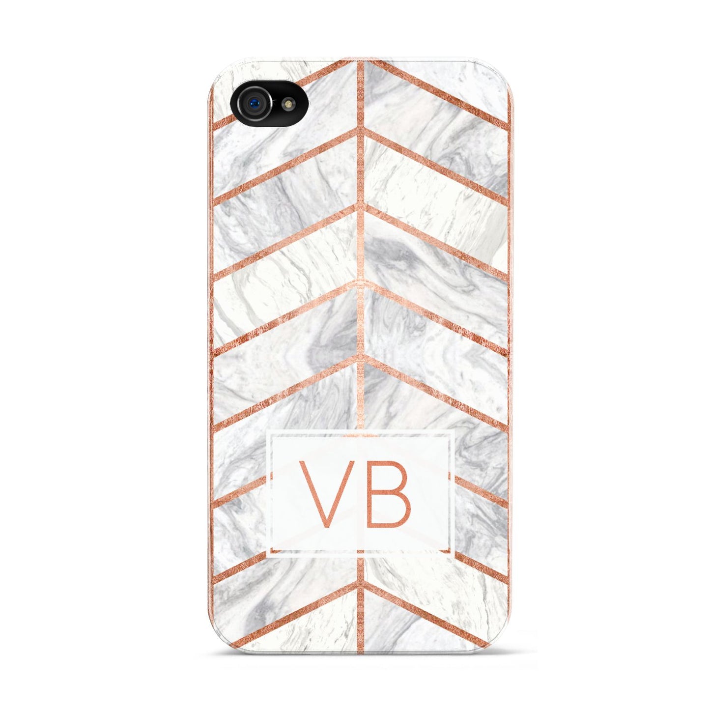 Personalised Marble Initials Shapes Apple iPhone 4s Case
