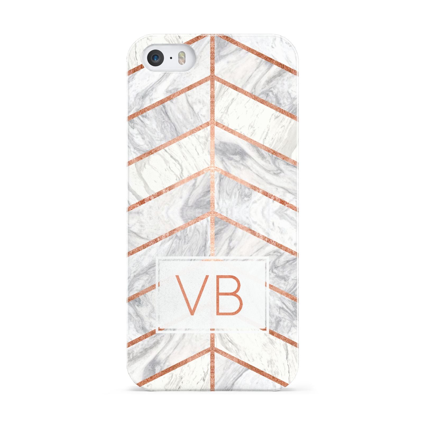 Personalised Marble Initials Shapes Apple iPhone 5 Case