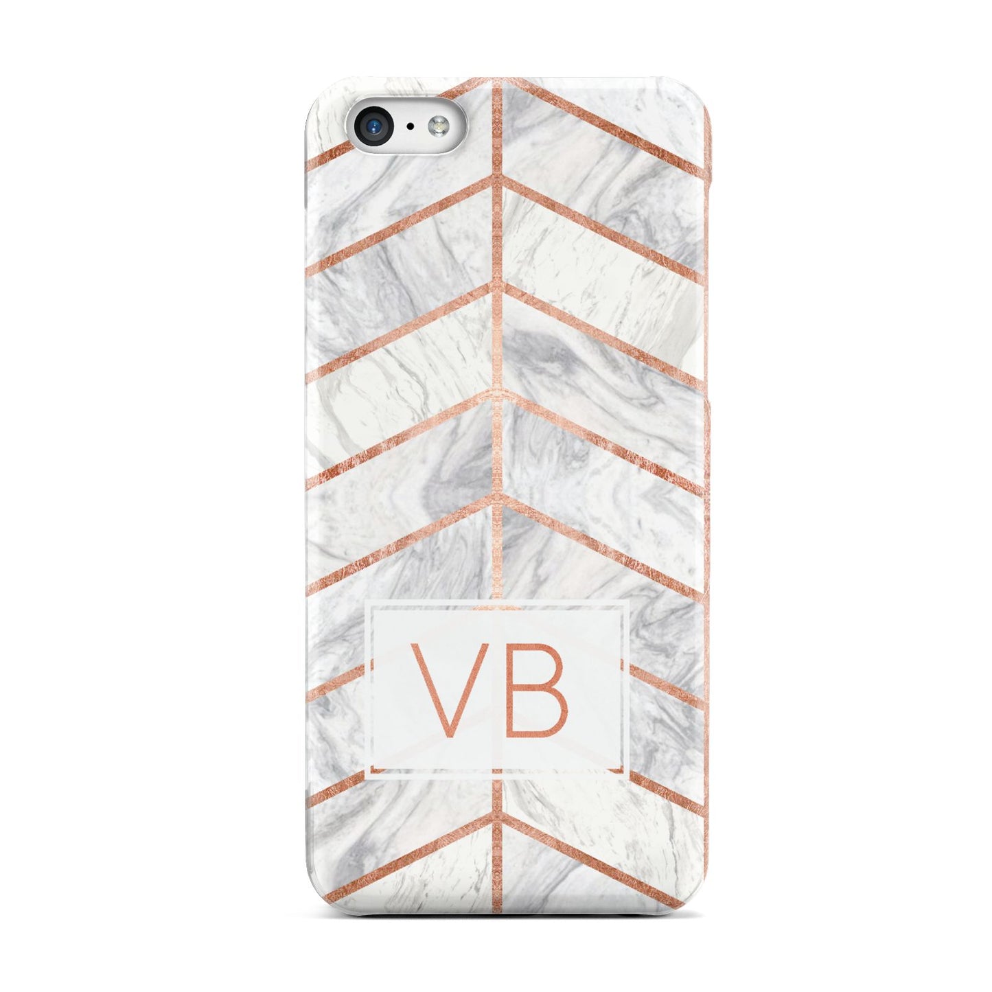 Personalised Marble Initials Shapes Apple iPhone 5c Case