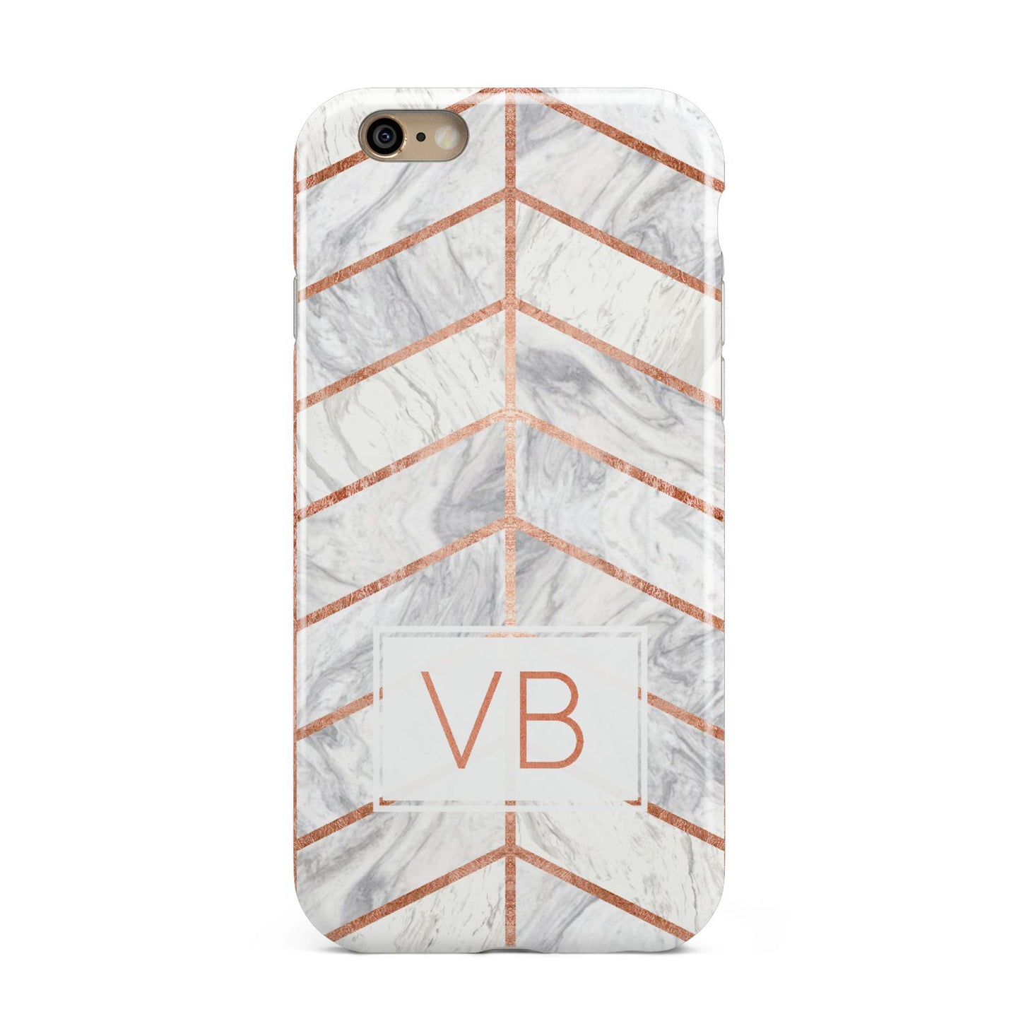 Personalised Marble Initials Shapes Apple iPhone 6 3D Tough Case