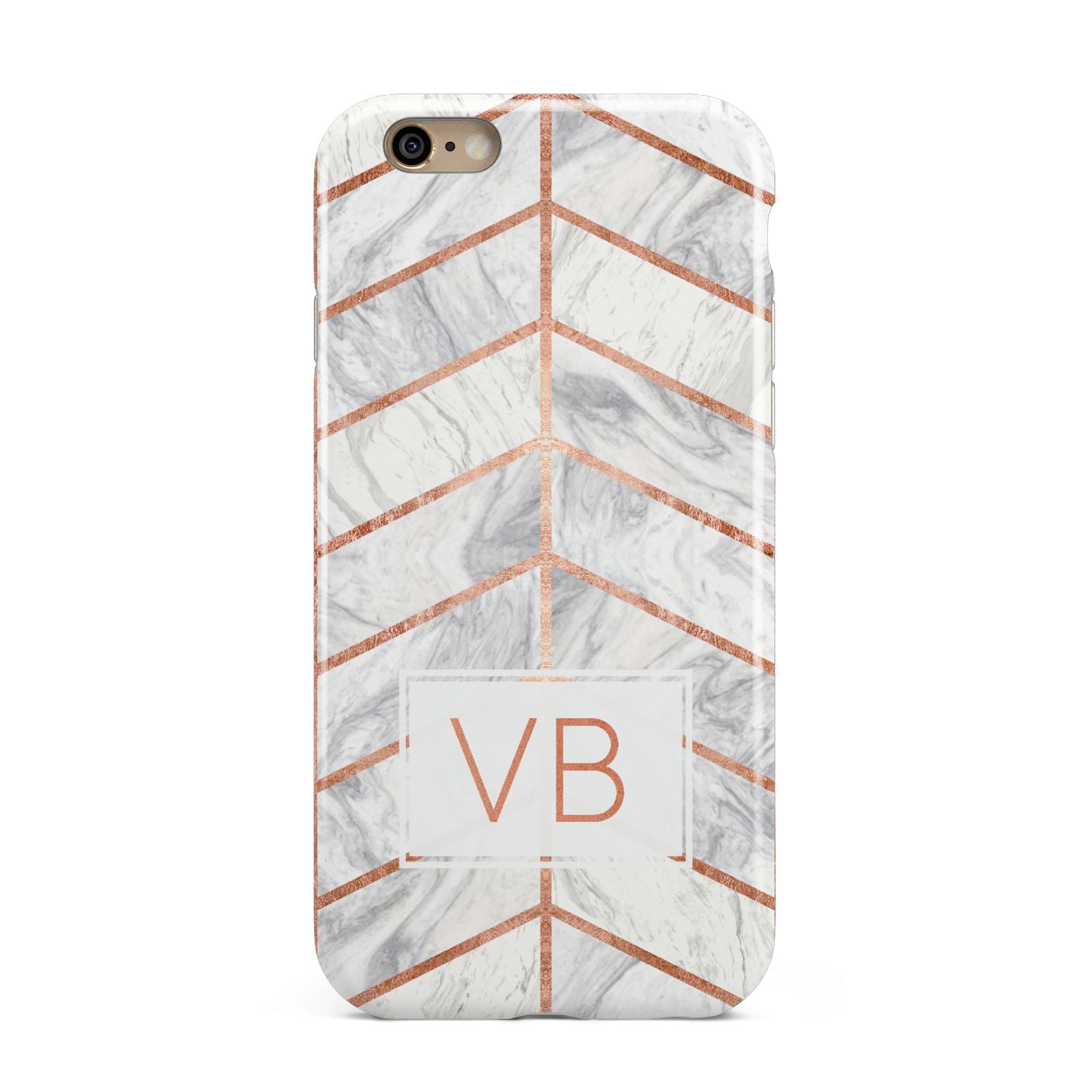Personalised Marble Initials Shapes Apple iPhone 6 3D Tough Case