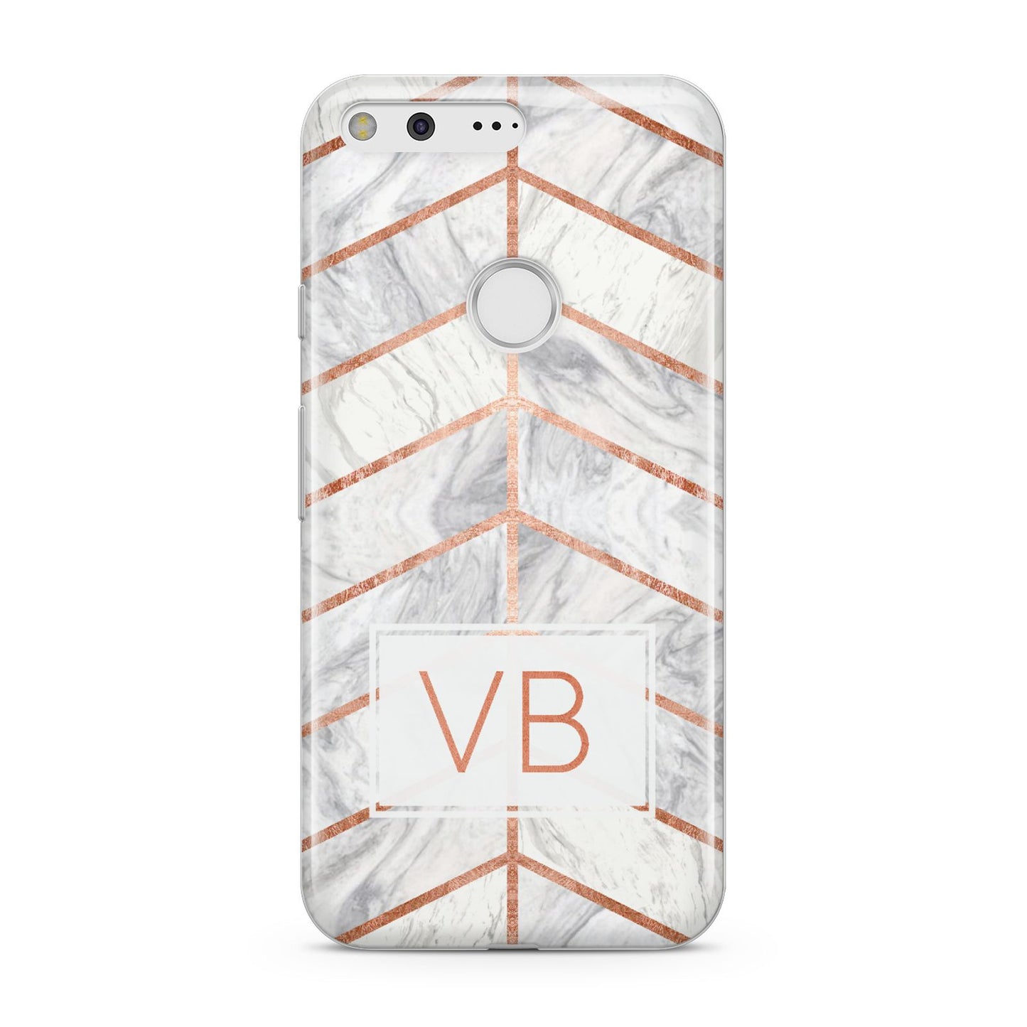 Personalised Marble Initials Shapes Google Pixel Case