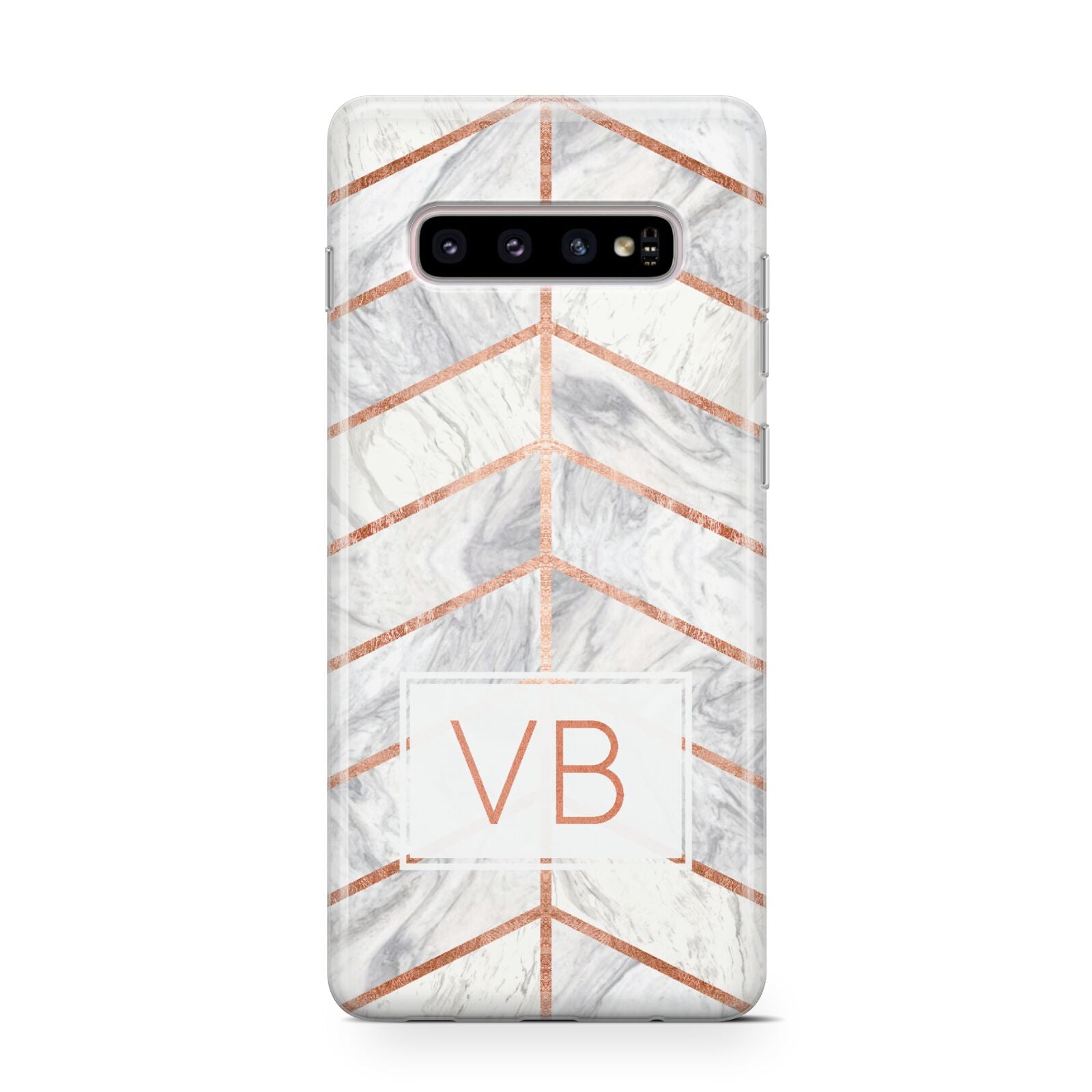Personalised Marble Initials Shapes Protective Samsung Galaxy Case