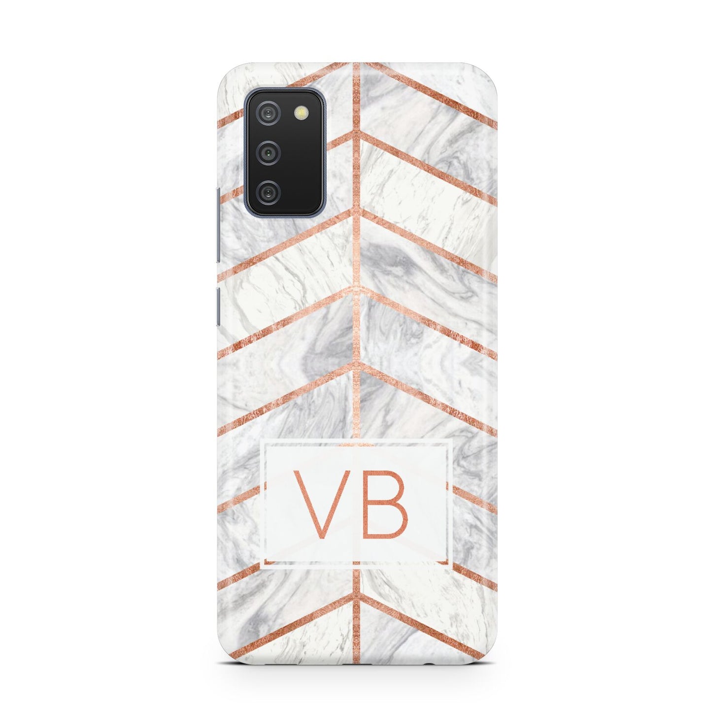 Personalised Marble Initials Shapes Samsung A02s Case