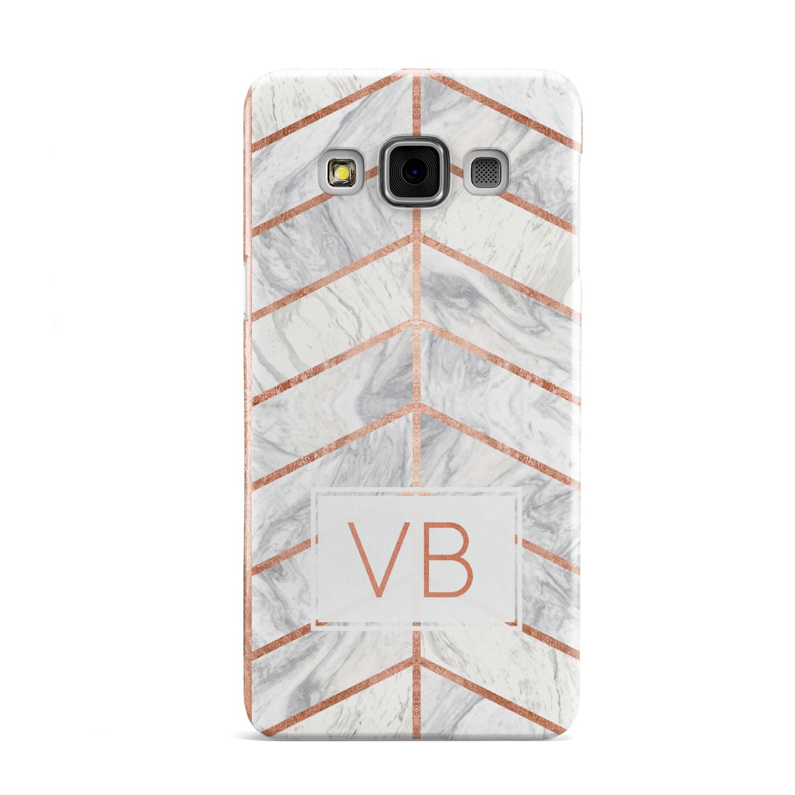 Personalised Marble Initials Shapes Samsung Galaxy A3 Case