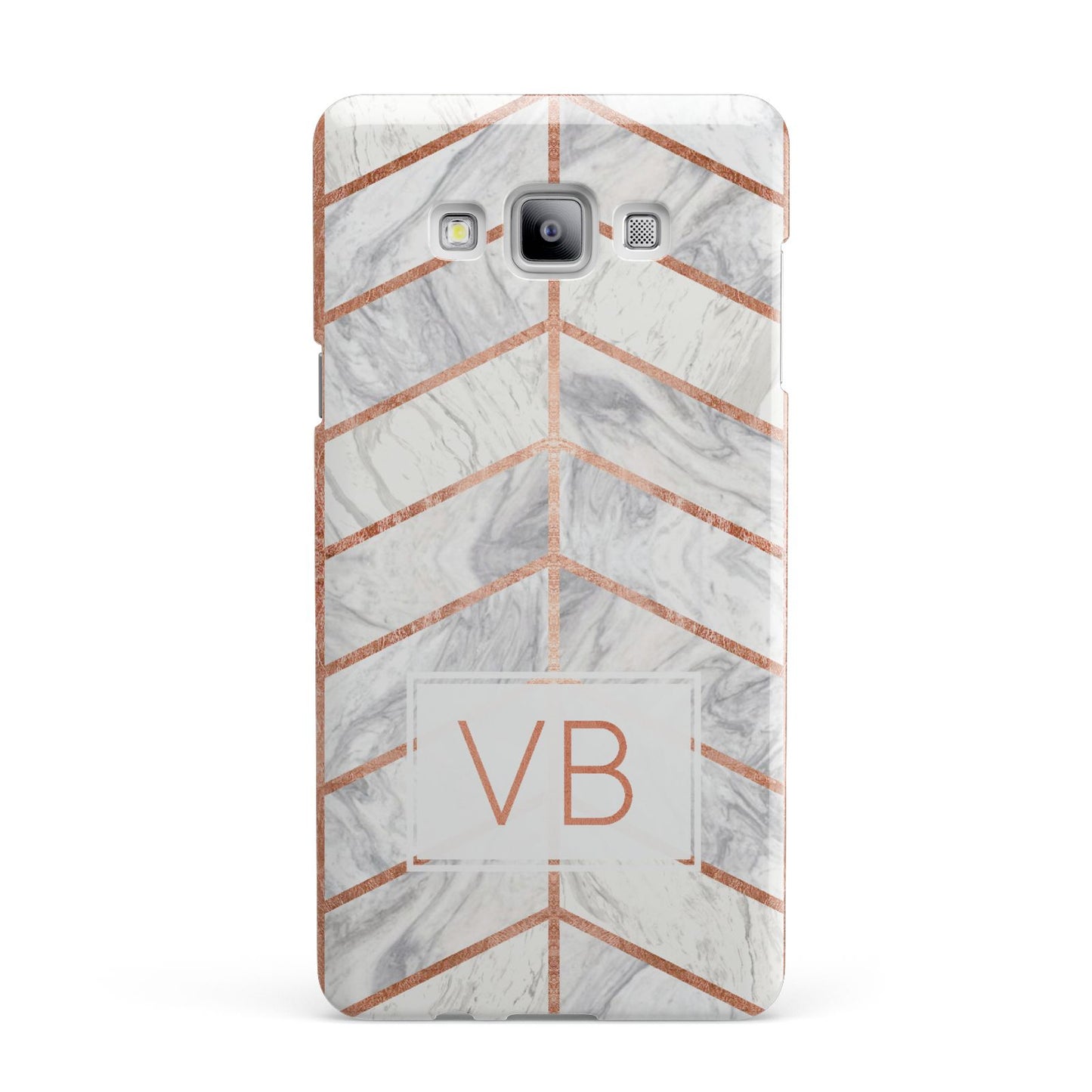 Personalised Marble Initials Shapes Samsung Galaxy A7 2015 Case
