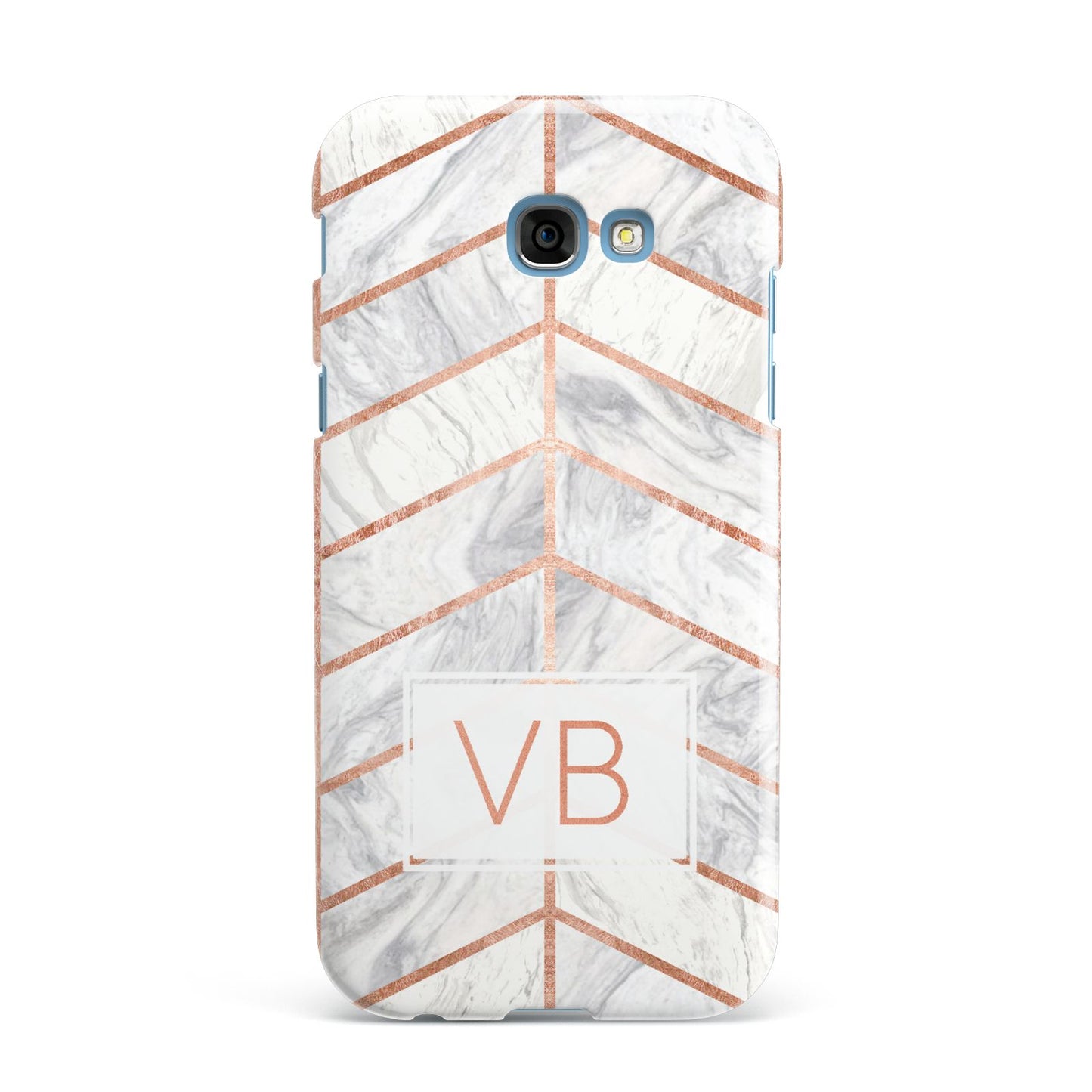 Personalised Marble Initials Shapes Samsung Galaxy A7 2017 Case