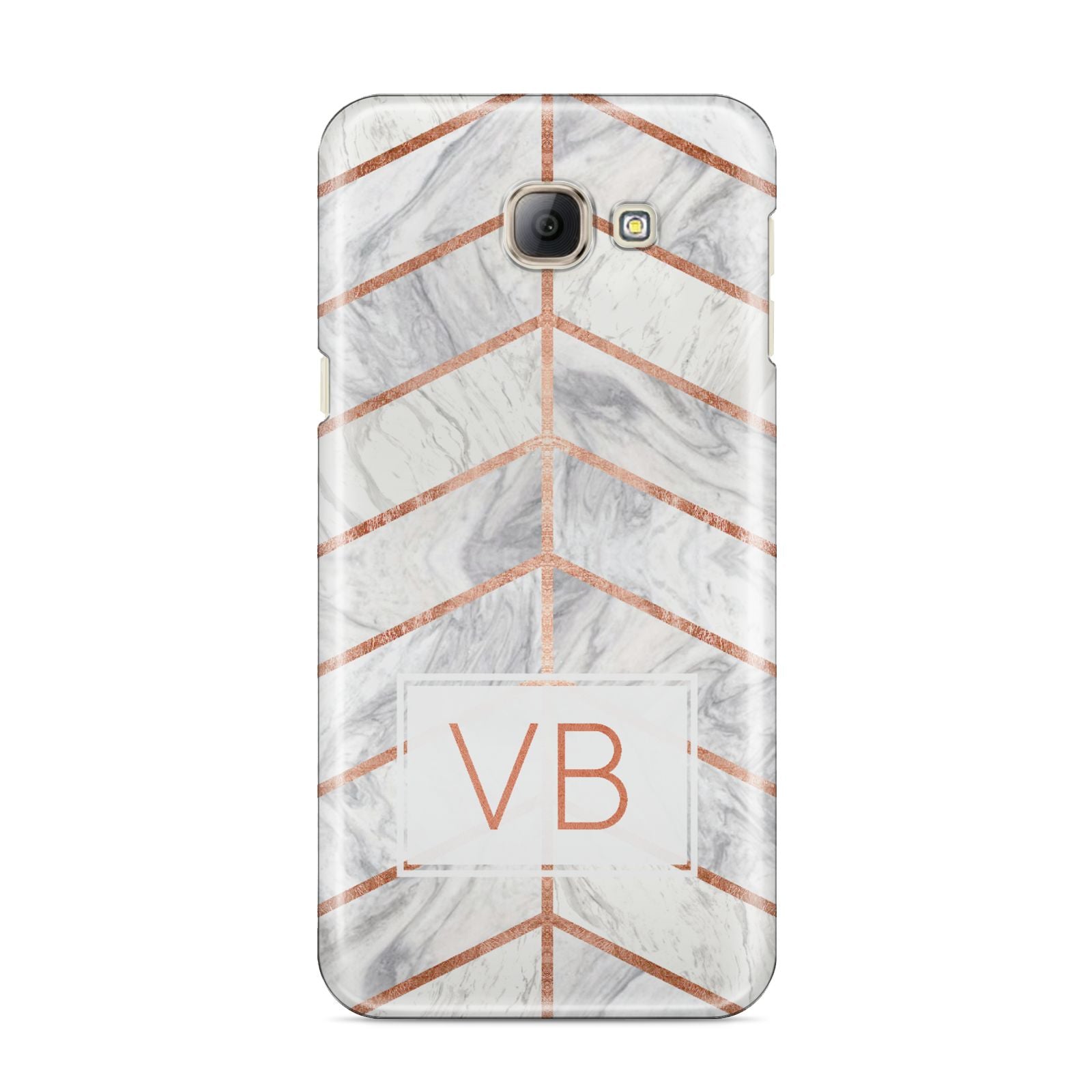 Personalised Marble Initials Shapes Samsung Galaxy A8 2016 Case