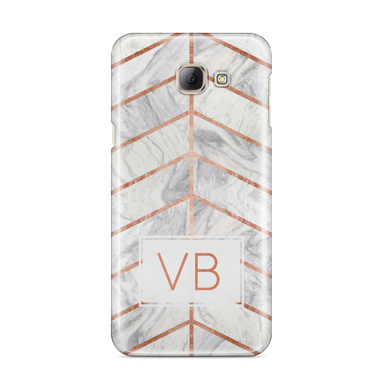 Personalised Marble Initials Shapes Samsung Galaxy A8 2016 Case