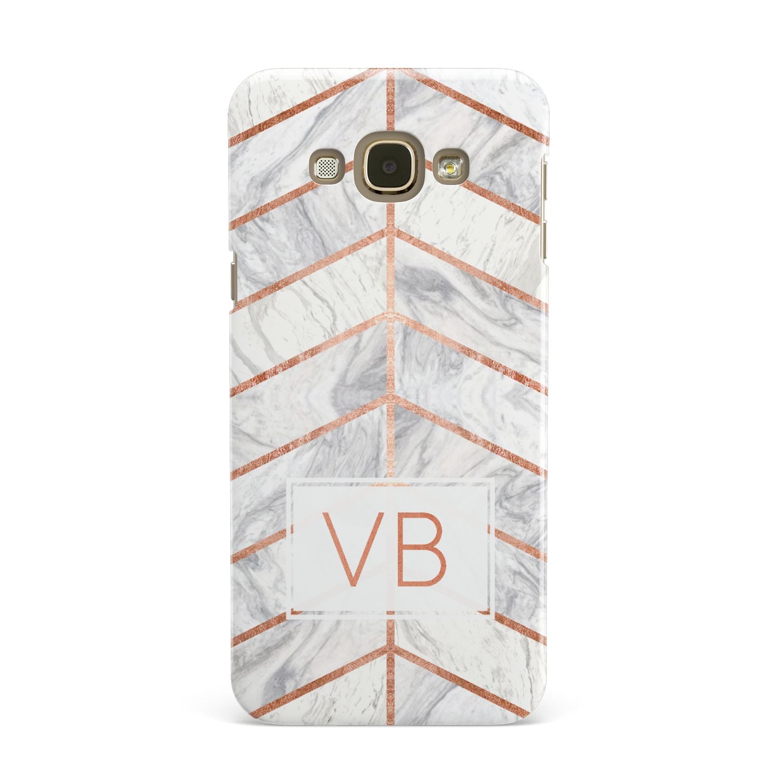 Personalised Marble Initials Shapes Samsung Galaxy A8 Case