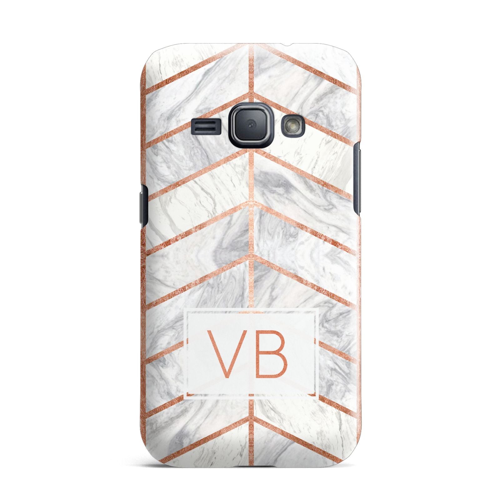 Personalised Marble Initials Shapes Samsung Galaxy J1 2016 Case