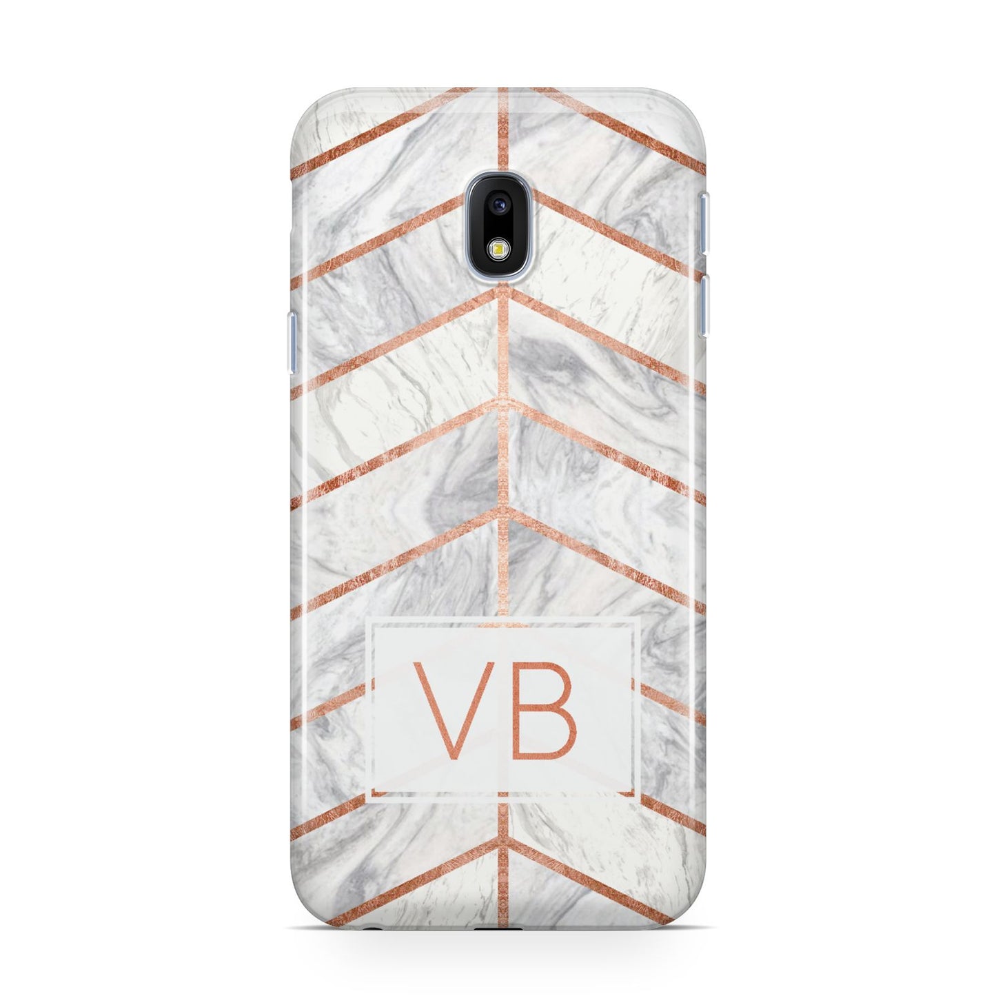 Personalised Marble Initials Shapes Samsung Galaxy J3 2017 Case