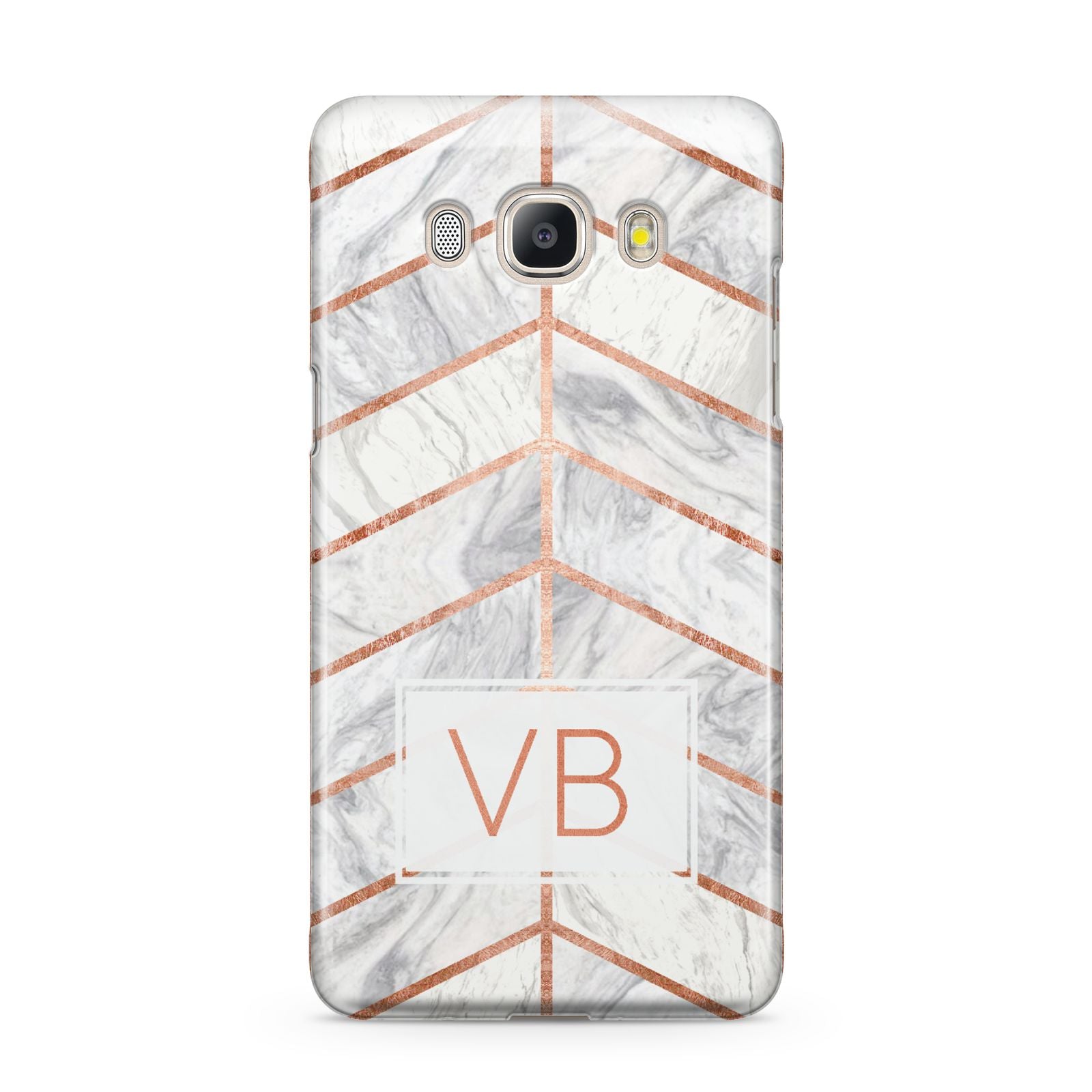 Personalised Marble Initials Shapes Samsung Galaxy J5 2016 Case