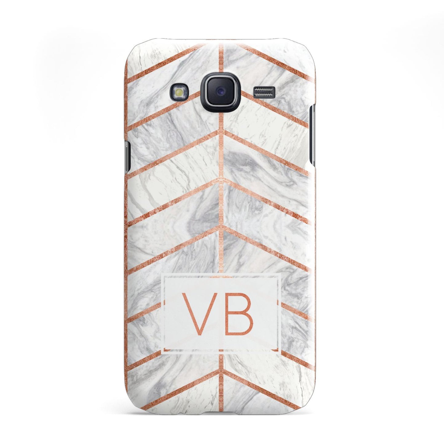 Personalised Marble Initials Shapes Samsung Galaxy J5 Case