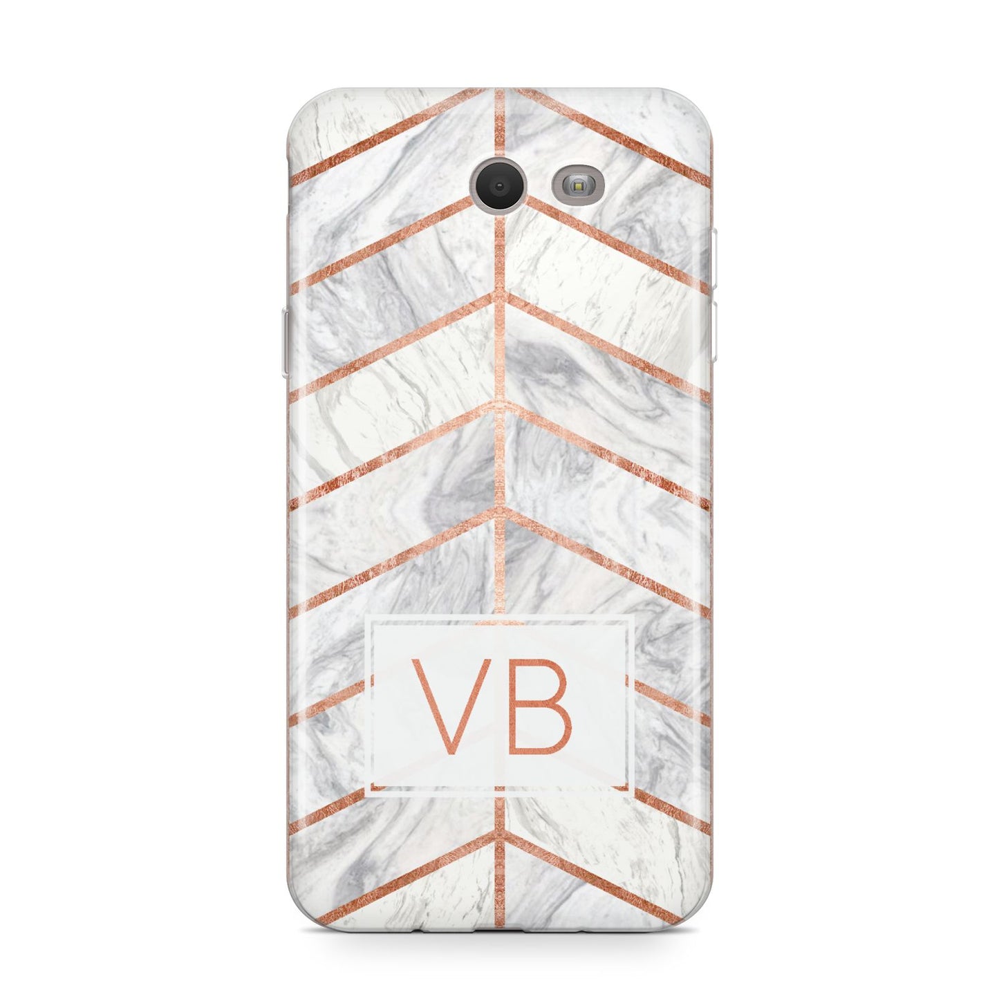Personalised Marble Initials Shapes Samsung Galaxy J7 2017 Case