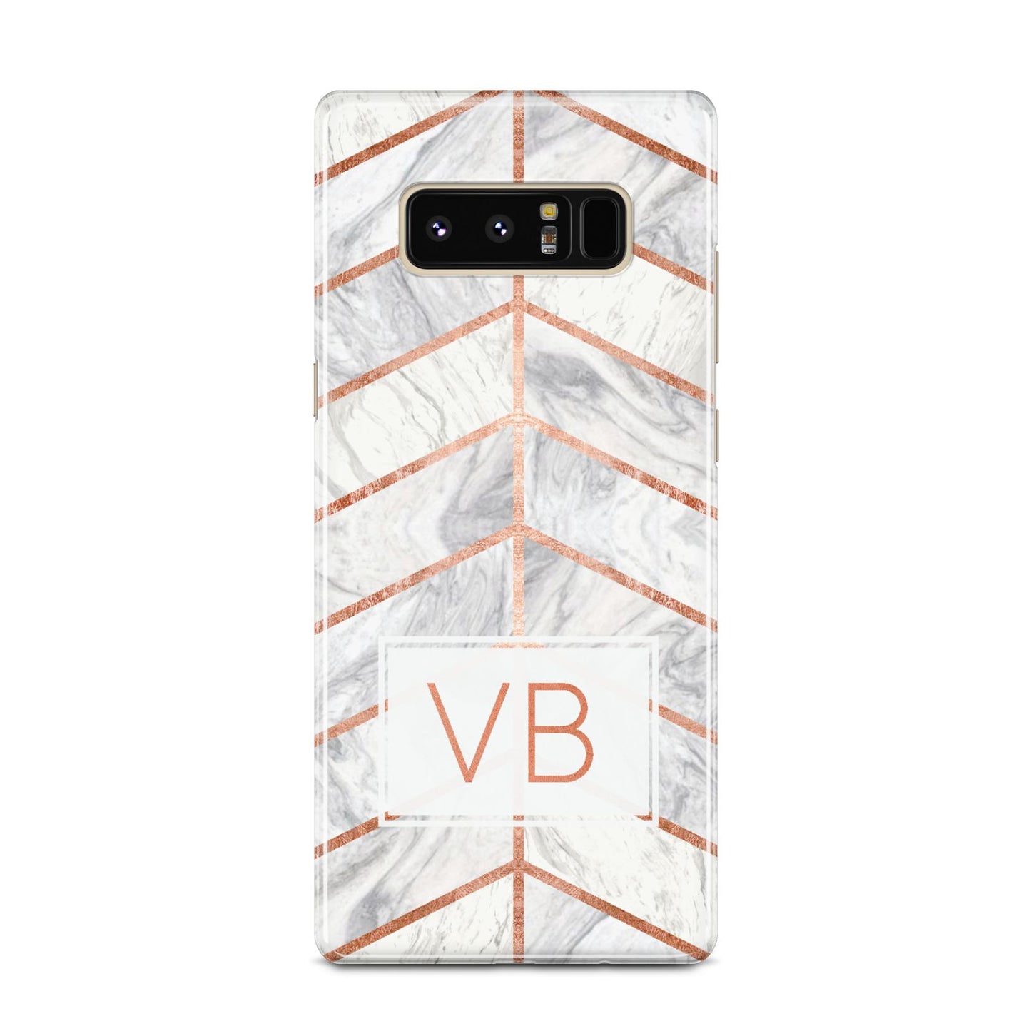Personalised Marble Initials Shapes Samsung Galaxy Note 8 Case