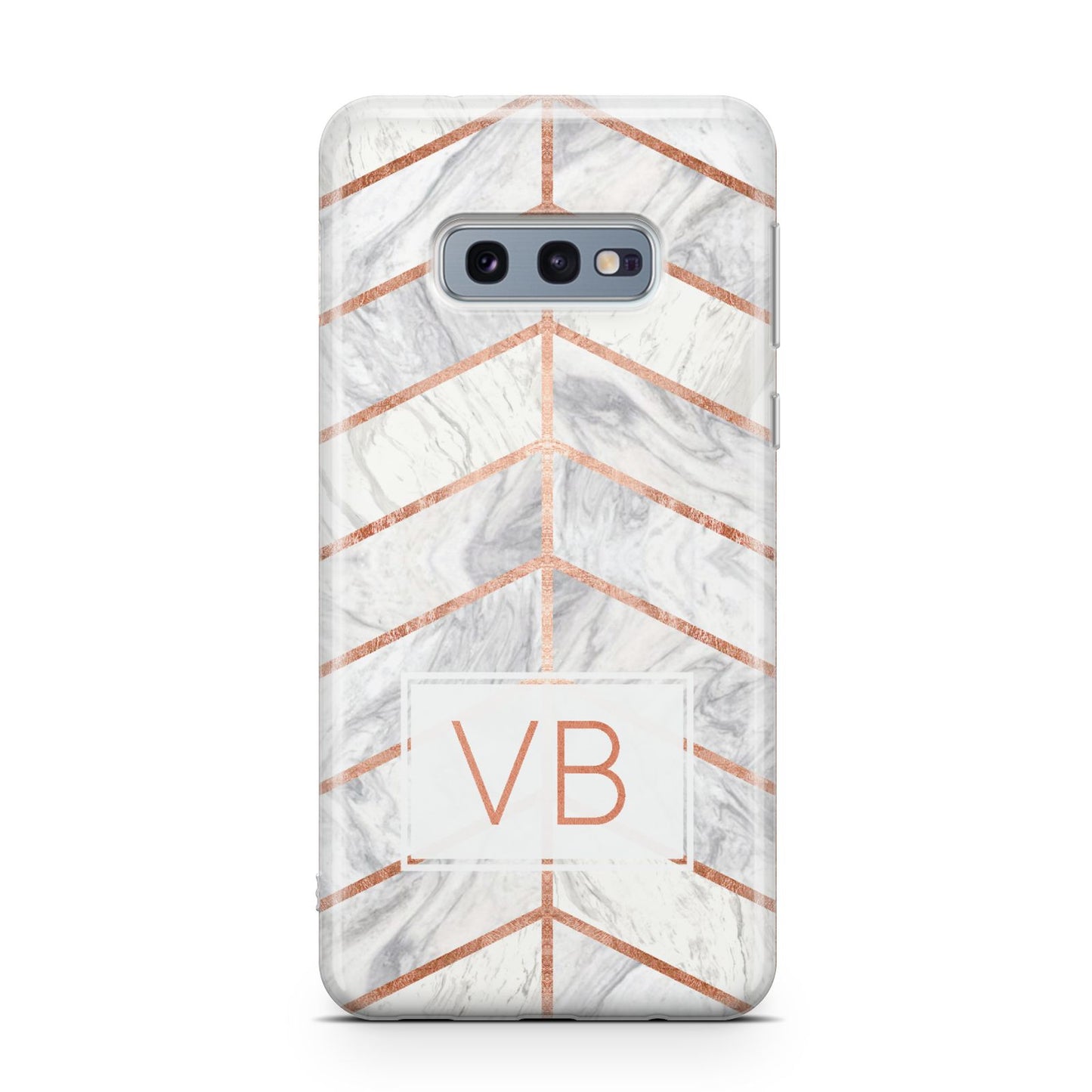 Personalised Marble Initials Shapes Samsung Galaxy S10E Case