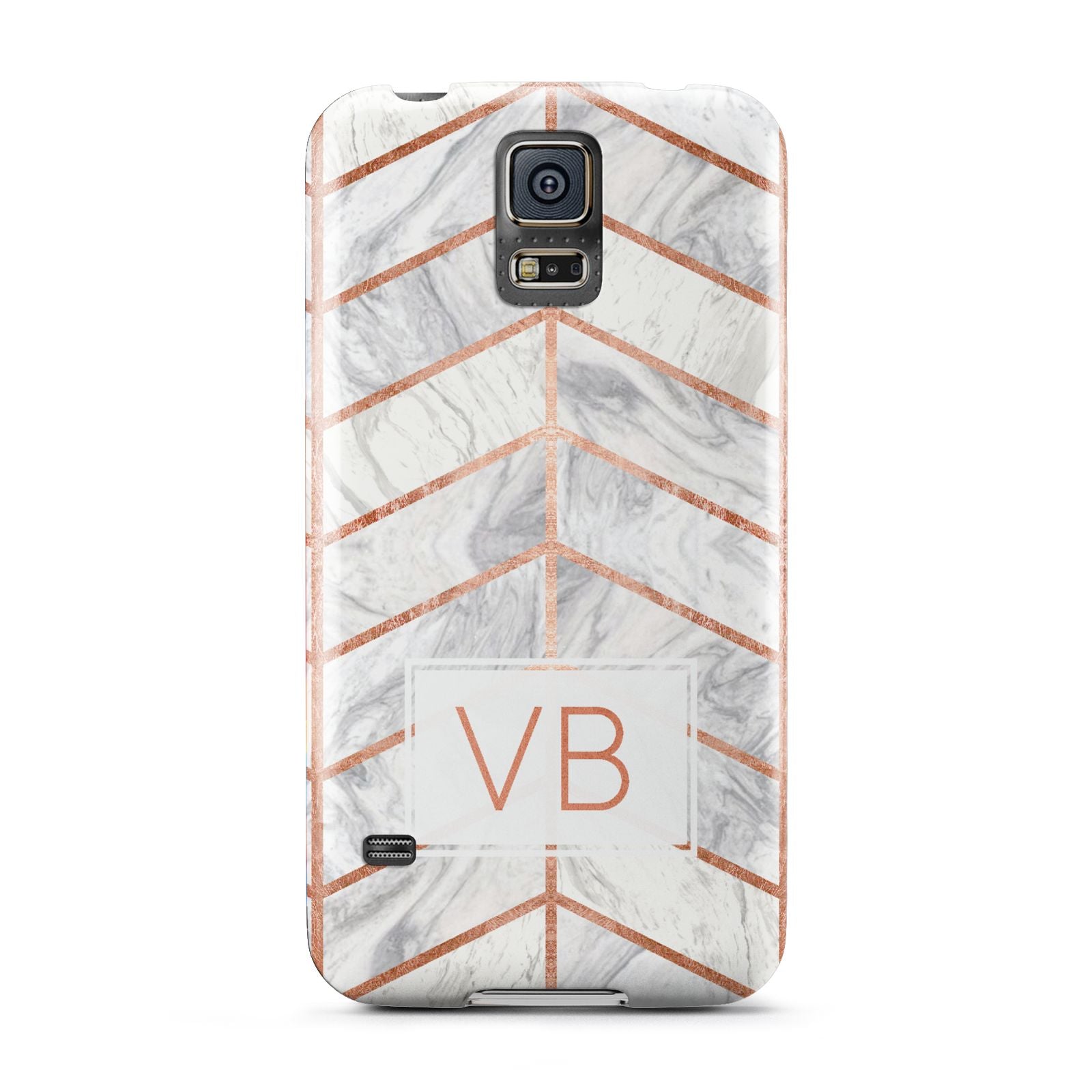 Personalised Marble Initials Shapes Samsung Galaxy S5 Case