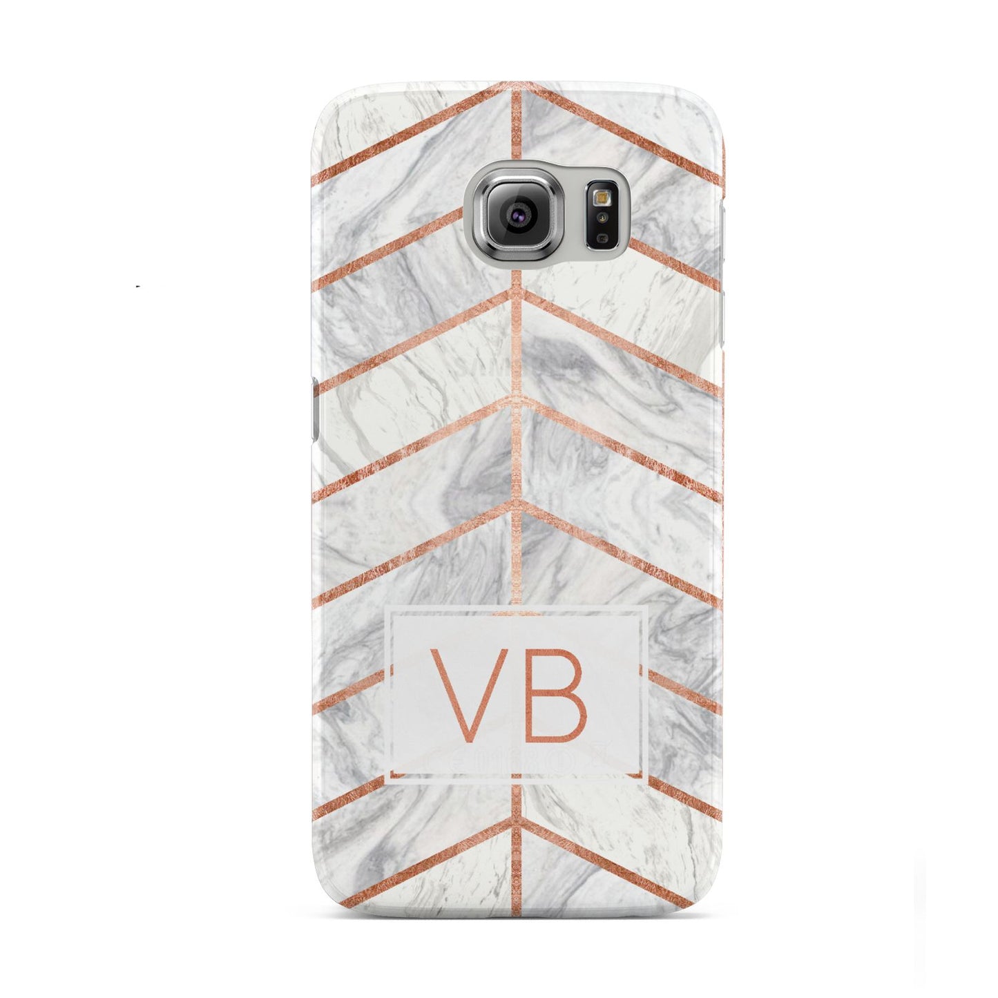 Personalised Marble Initials Shapes Samsung Galaxy S6 Case