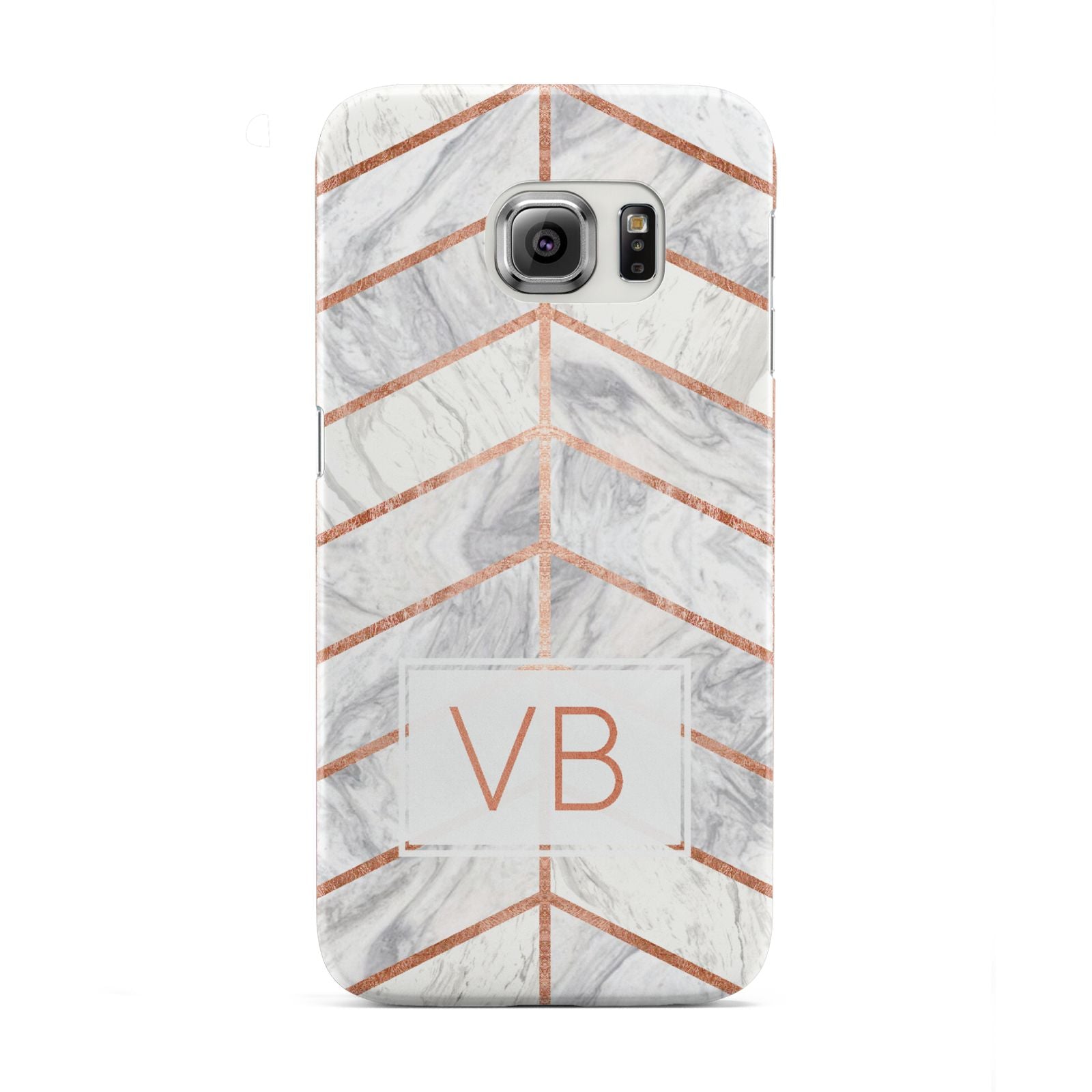Personalised Marble Initials Shapes Samsung Galaxy S6 Edge Case