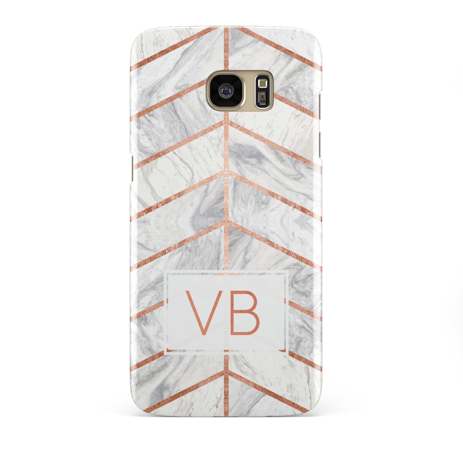 Personalised Marble Initials Shapes Samsung Galaxy S7 Edge Case
