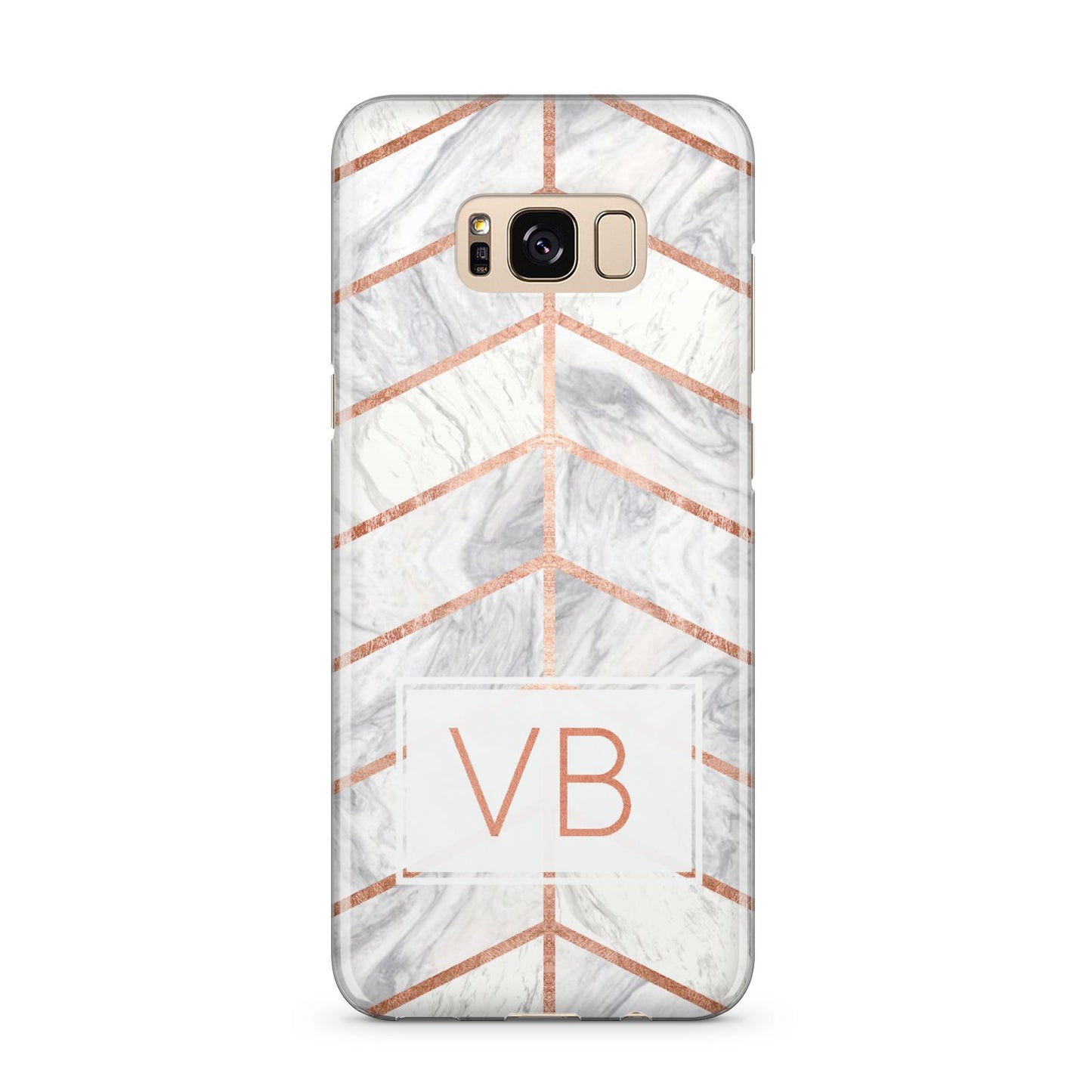 Personalised Marble Initials Shapes Samsung Galaxy S8 Plus Case