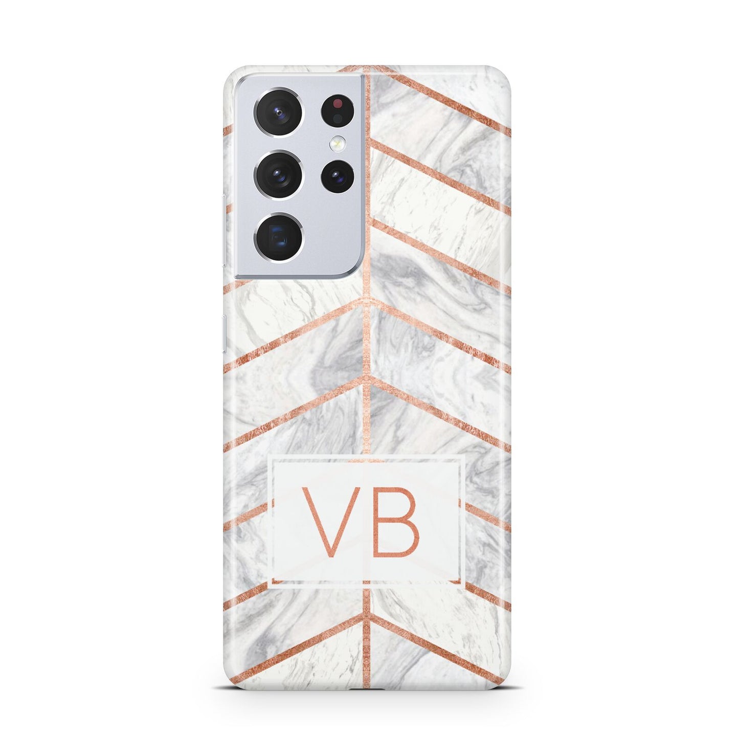 Personalised Marble Initials Shapes Samsung S21 Ultra Case