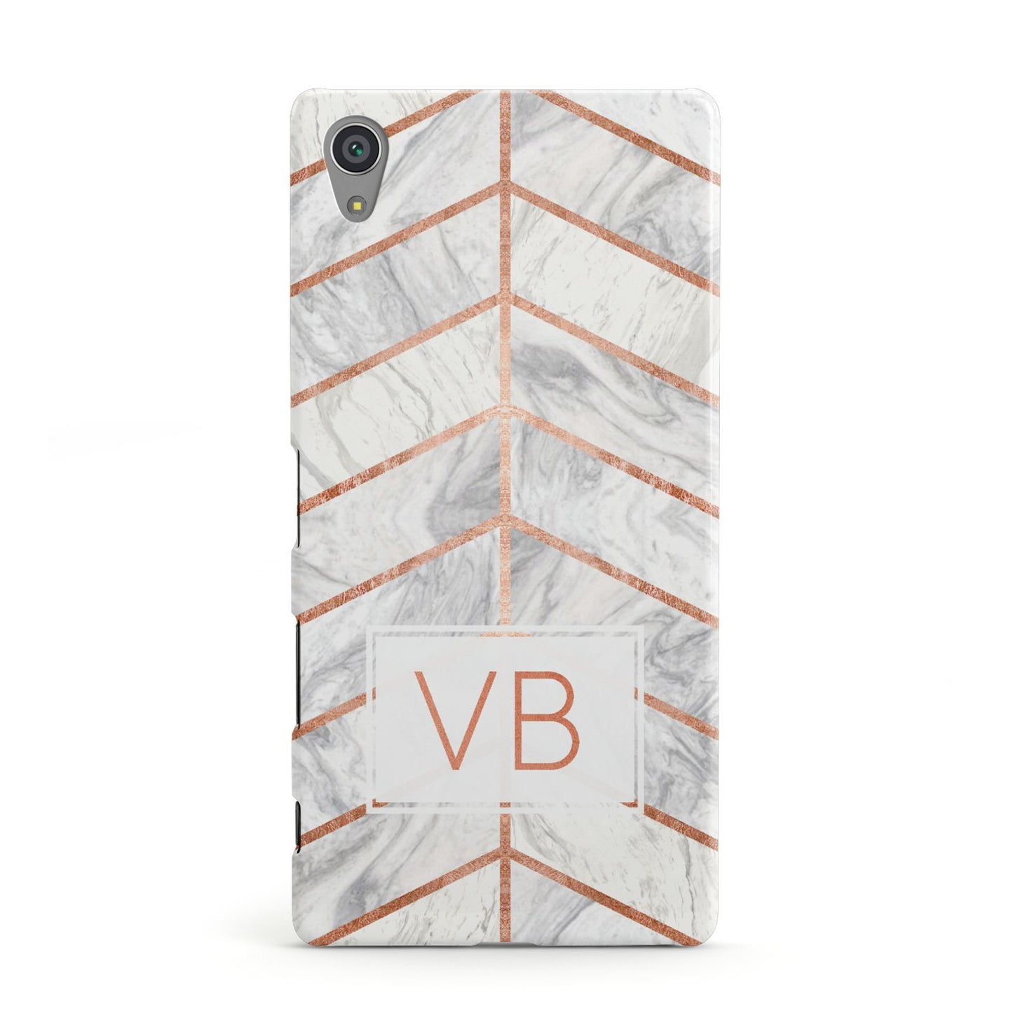Personalised Marble Initials Shapes Sony Xperia Case
