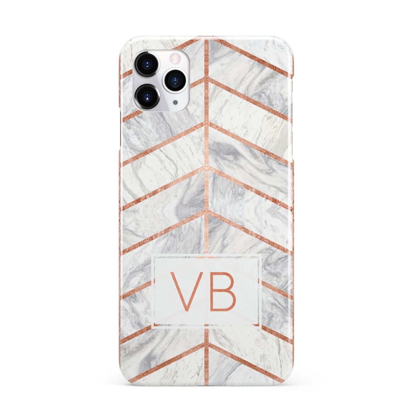 Personalised Marble Initials Shapes iPhone 11 Pro Max 3D Snap Case