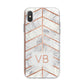 Personalised Marble Initials Shapes iPhone X Bumper Case on Silver iPhone Alternative Image 1