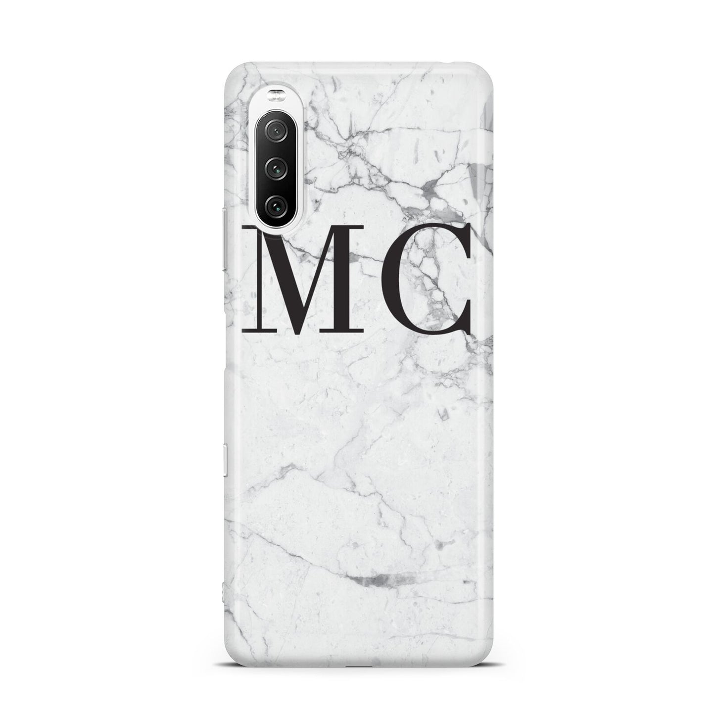 Personalised Marble Initials Sony Xperia 10 III Case
