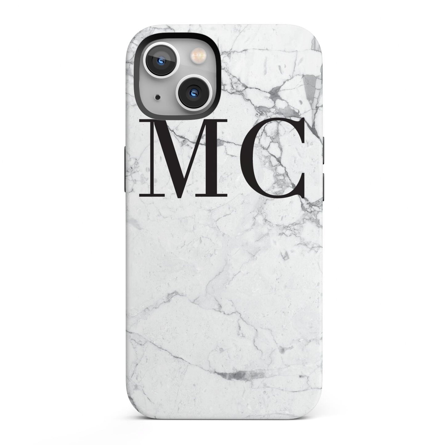 Personalised Marble Initials iPhone 13 Full Wrap 3D Tough Case