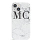 Personalised Marble Initials iPhone 13 Mini Full Wrap 3D Snap Case