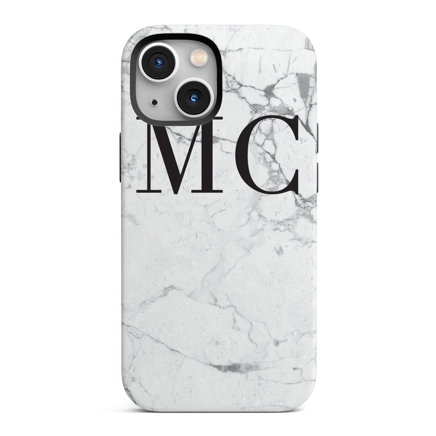 Personalised Marble Initials iPhone 13 Mini Full Wrap 3D Tough Case